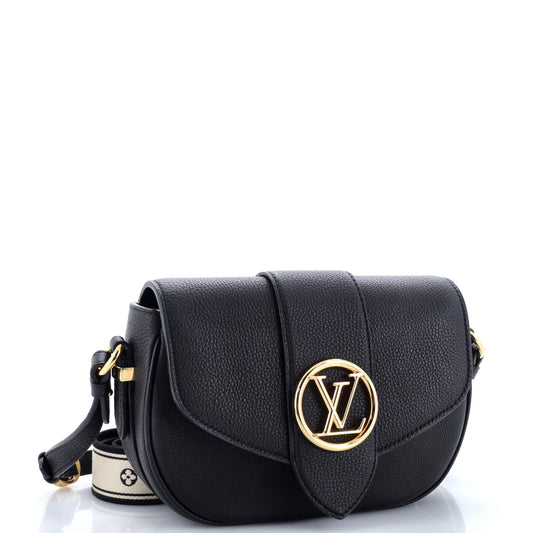 Louis Vuitton LV Lv Pont Soft Bag Mm Leather Shoulder Bag