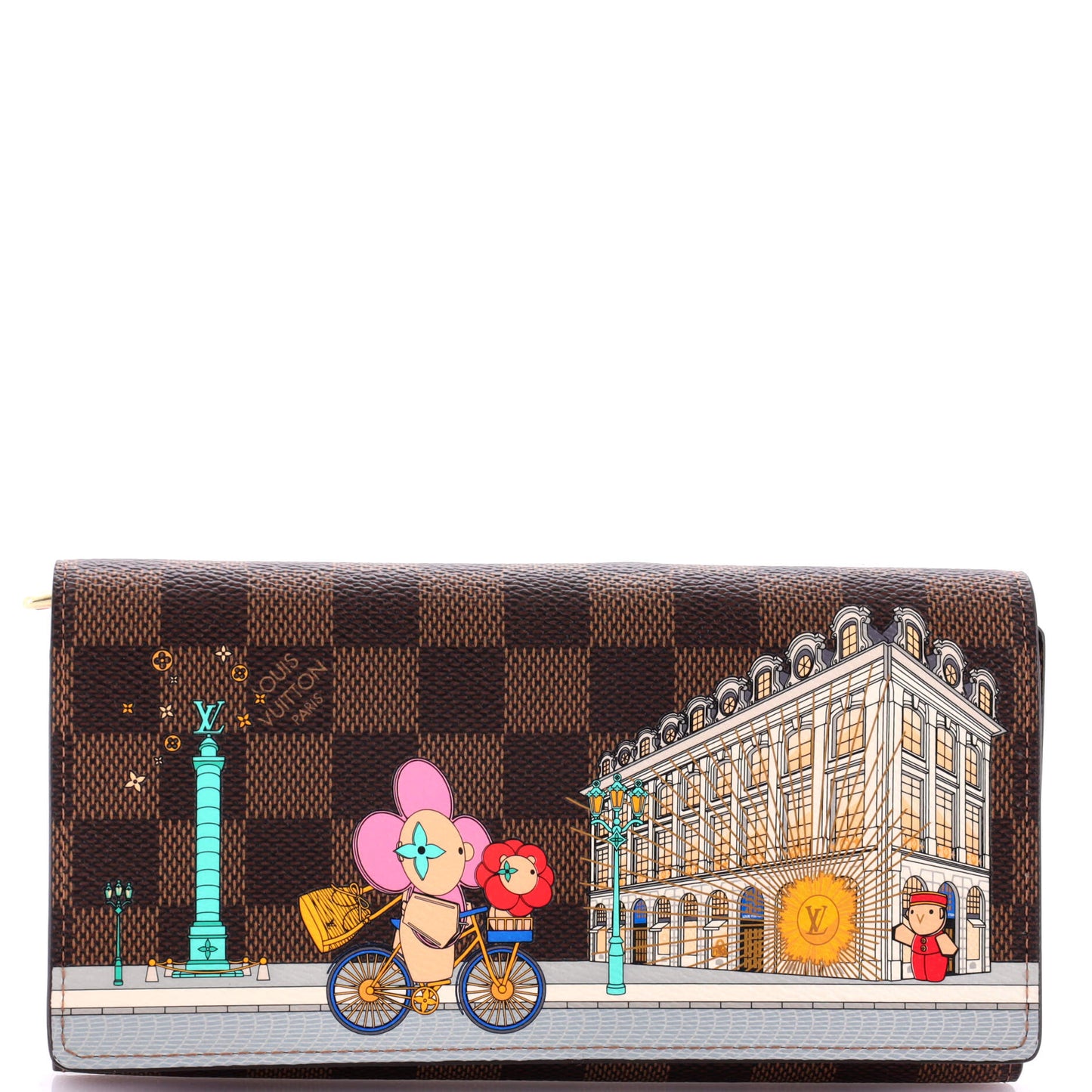 Louis Vuitton Sarah Wallet Limited Edition Vivienne Xmas Damier Travel Bag