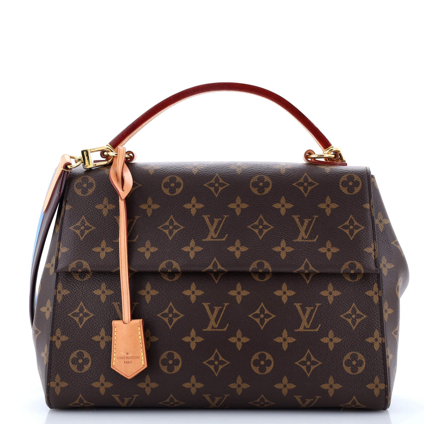 Louis Vuitton Cluny Top Handle Bag Mm Canvas Monogram Shoulder Bag