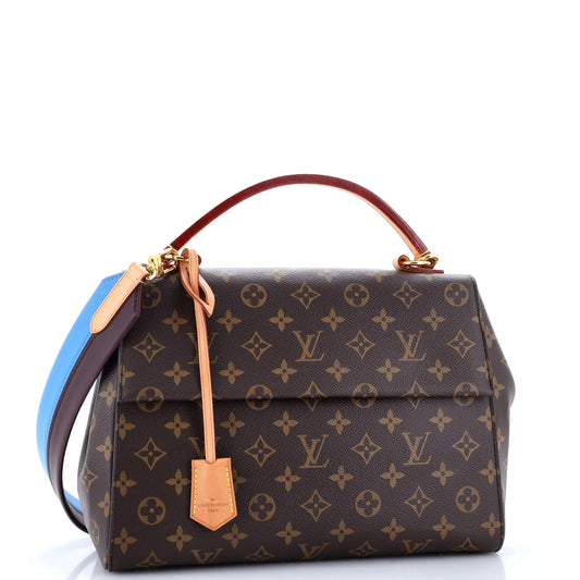 Louis Vuitton Cluny Top Handle Bag Mm Canvas Monogram Shoulder Bag