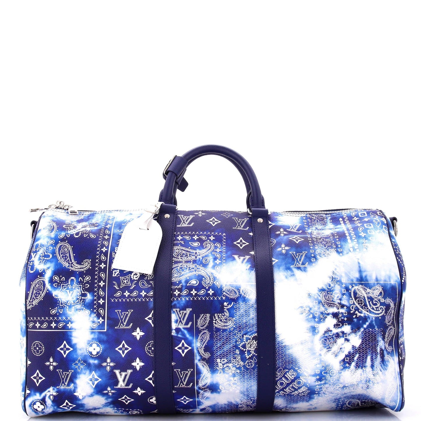 Louis Vuitton Keepall Bandouliere Bag Limited Edition Bandana Leather Monogram Travel Bag
