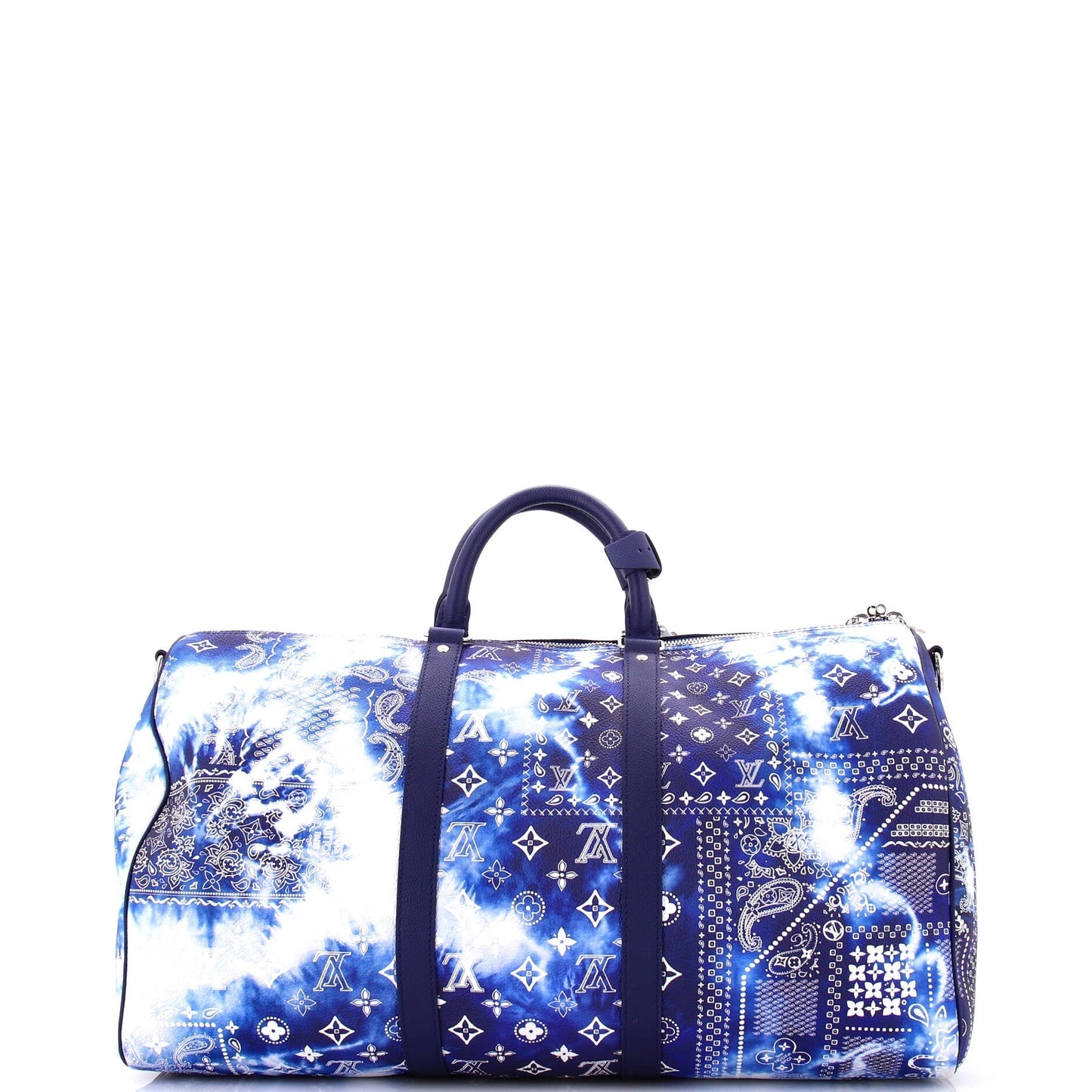 Louis Vuitton Keepall Bandouliere Bag Limited Edition Bandana Leather Monogram Travel Bag
