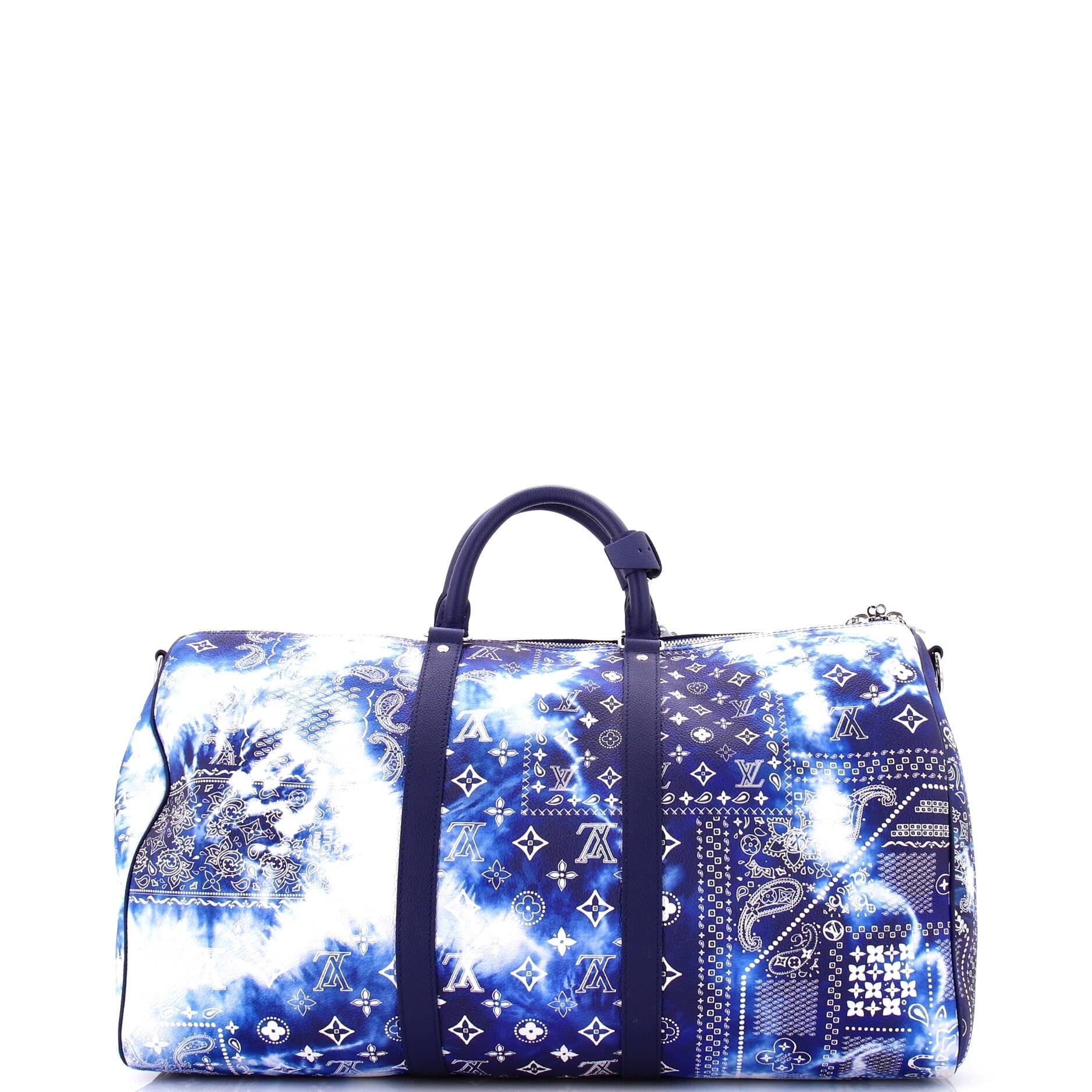 Louis Vuitton Keepall Bandouliere Bag Limited Edition Bandana Leather Monogram Travel Bag