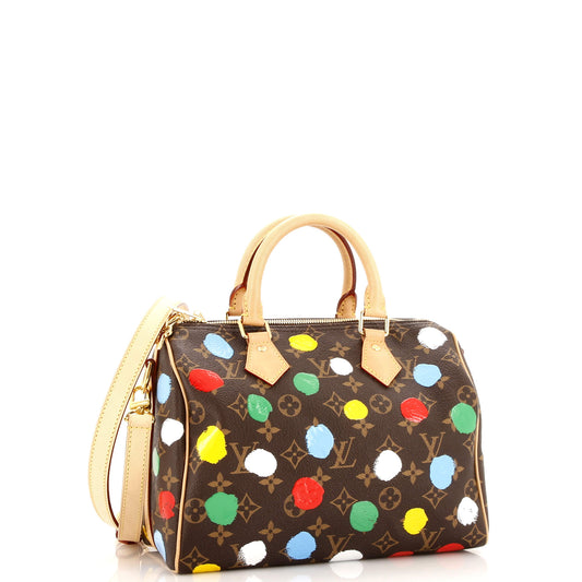 Louis Vuitton Speedy Bandouliere Bag Yayoi Kusama Painted Dots Canvas Monogram Shoulder Bag