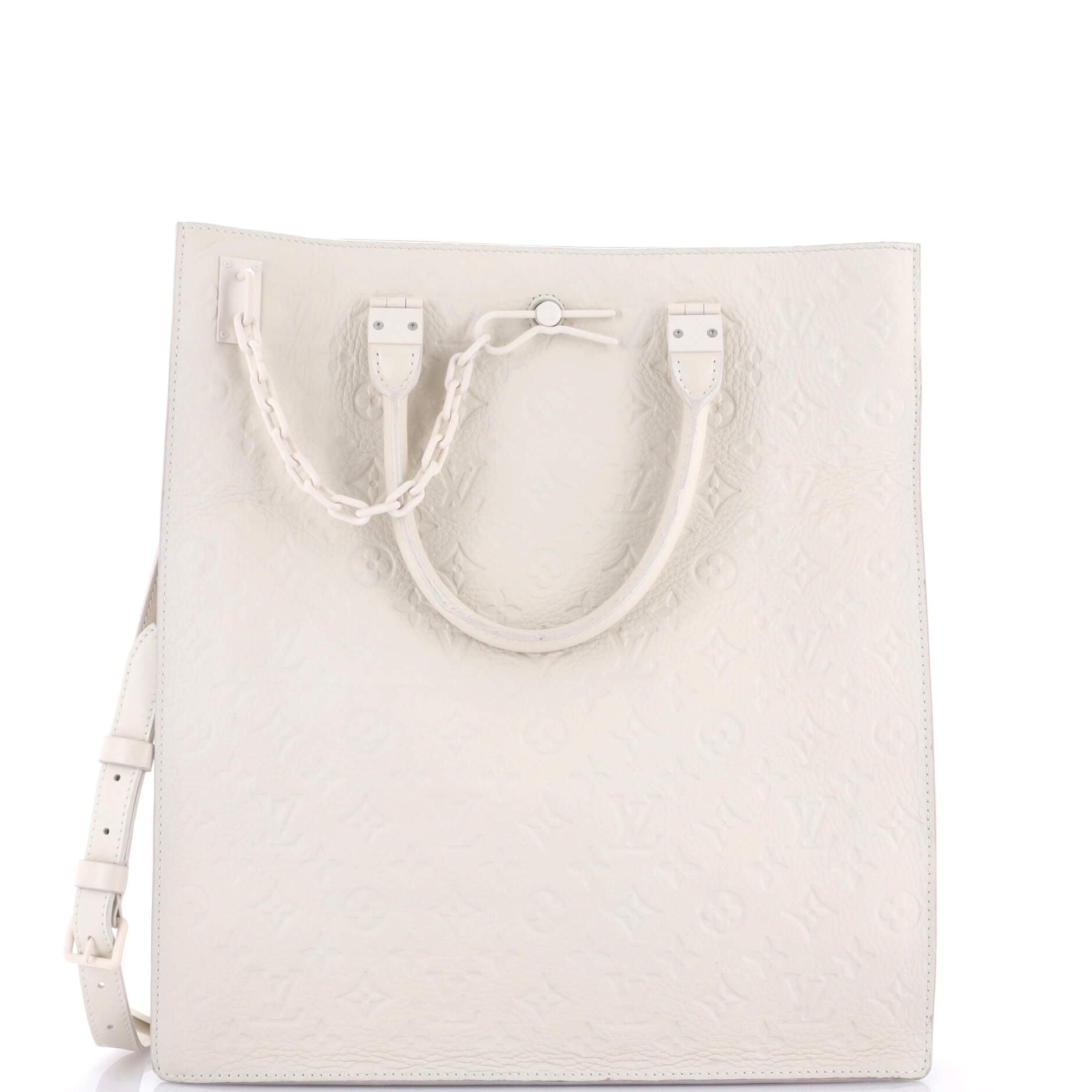 Louis Vuitton Sac Plat Bag Taurillon Leather Monogram Tote Bag