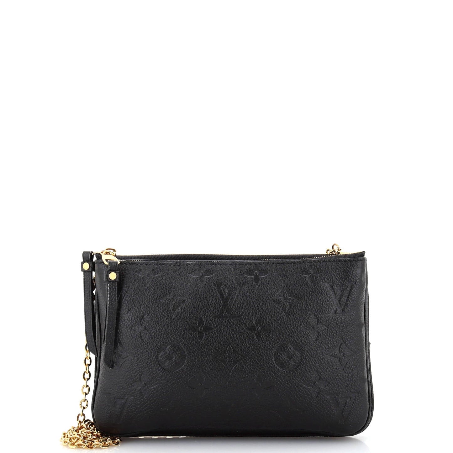 Louis Vuitton Double Zip Pochette Empreinte Clutch Bag Leather Monogram