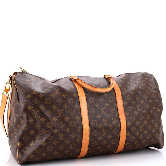 Louis Vuitton Keepall Bandouliere Bag Canvas Monogram Travel Bag Canvas 602962091