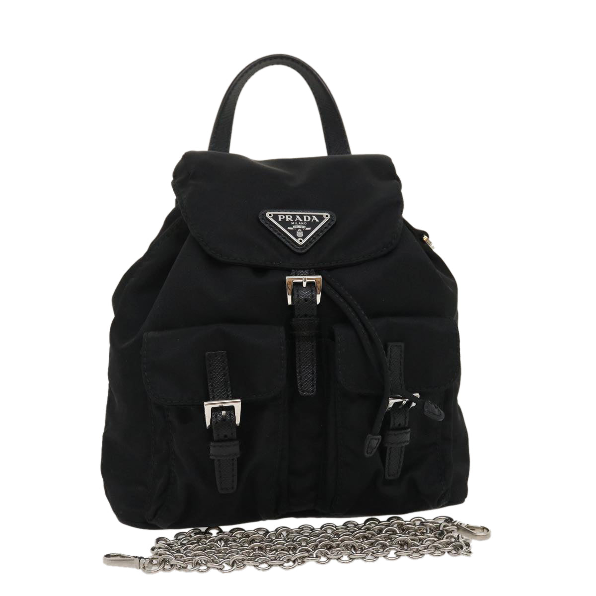 Prada Shoulder Bag Nylon Black Mini