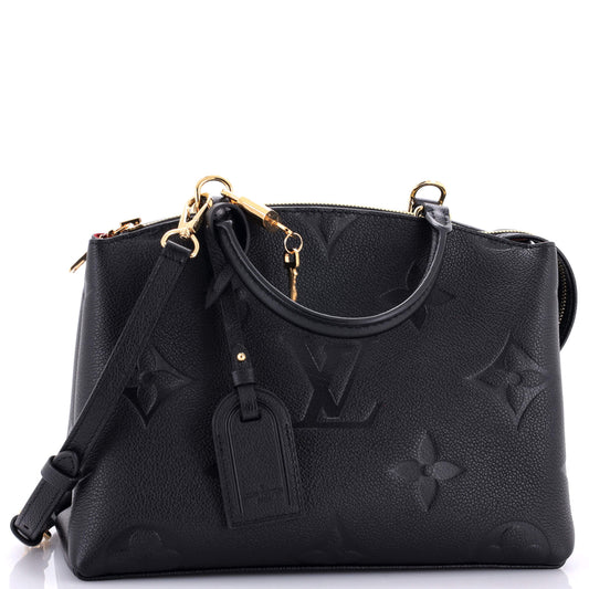 Louis Vuitton Petit Palais Handbag Empreinte Giant Monogram Tote Bag