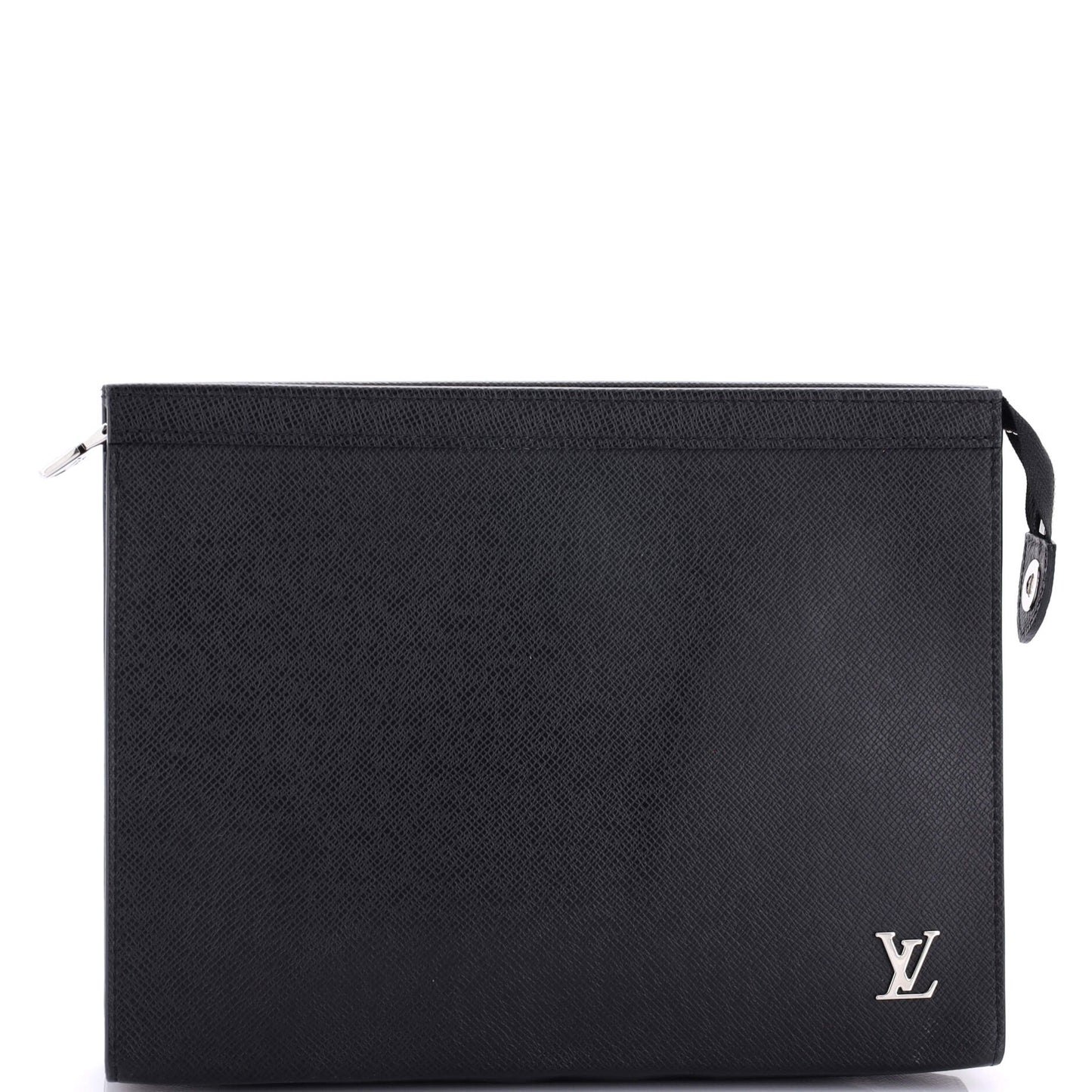 Louis Vuitton Pochette Voyage Taiga Mm Clutch Bag Leather
