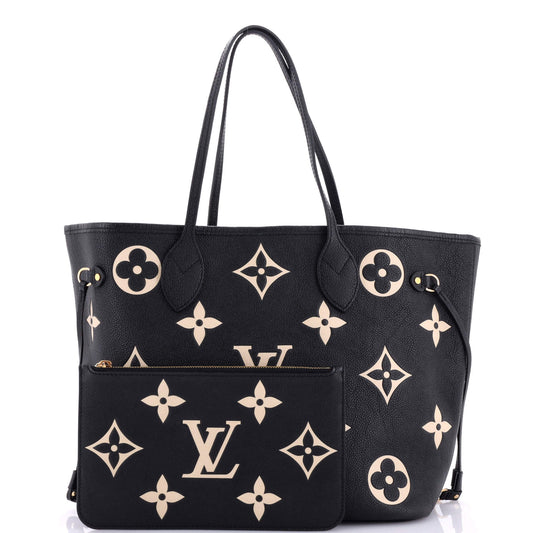 Louis Vuitton Neverfull Nm Tote Bicolor Empreinte Giant Mm Monogram Tote Bag