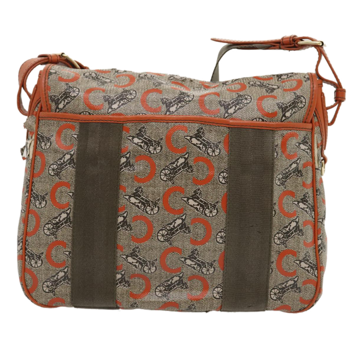 Luxury C Macadam Shoulder Bag Coated Orange Canvas