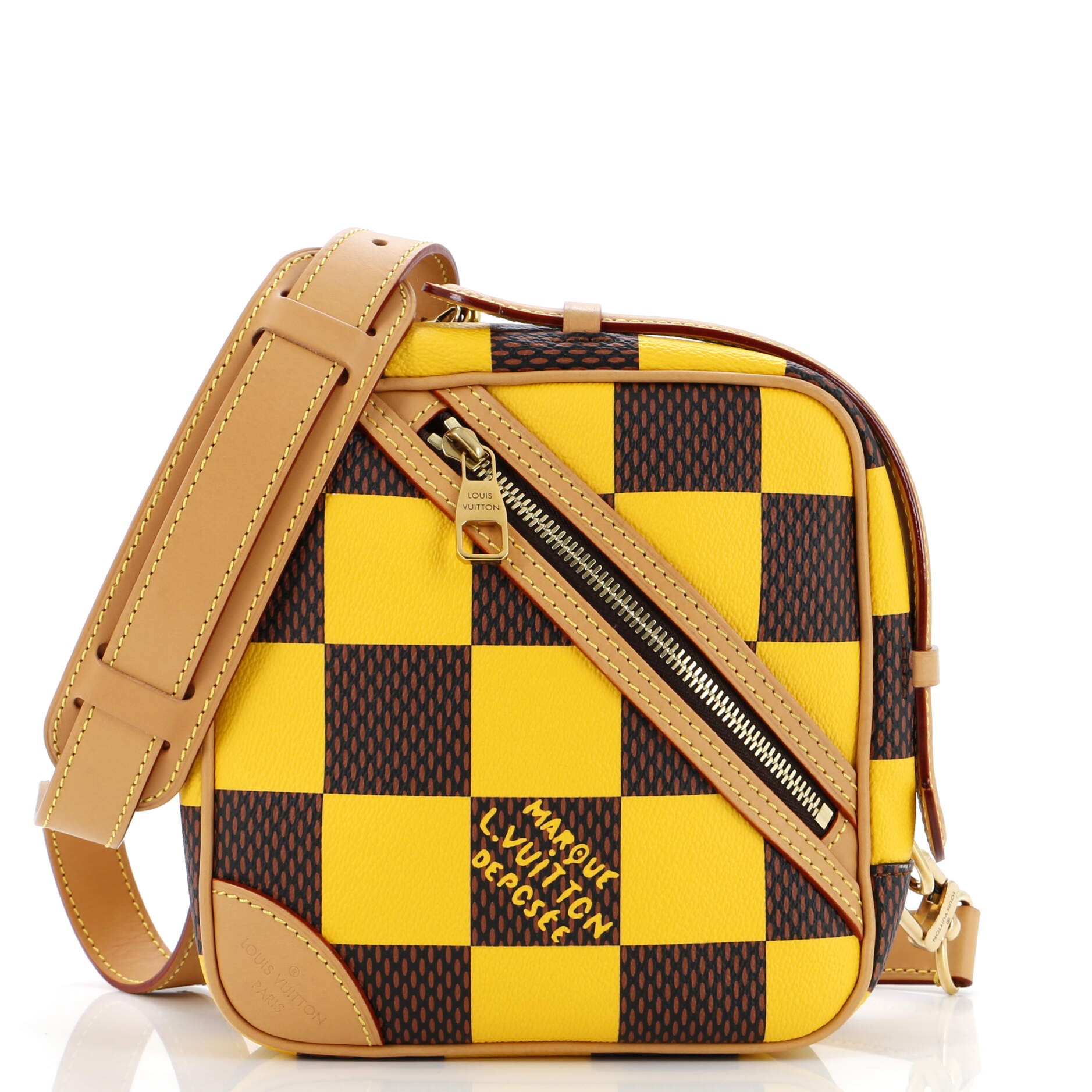 Louis Vuitton Chess Messenger Bag Damier Pop Coated Canvas Travel Bag