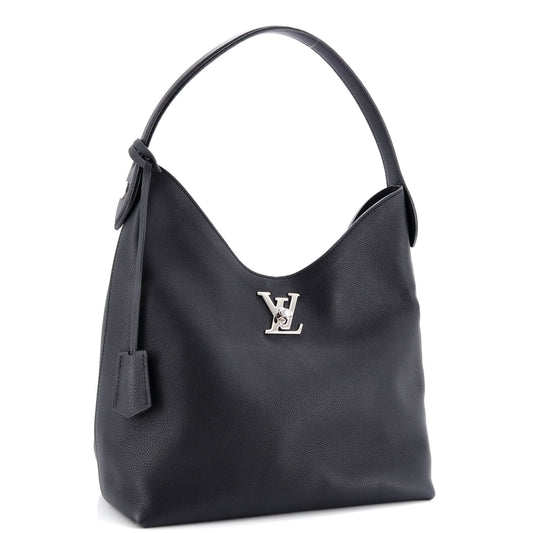 Louis Vuitton Lockme Hobo Leather Shoulder Bag
