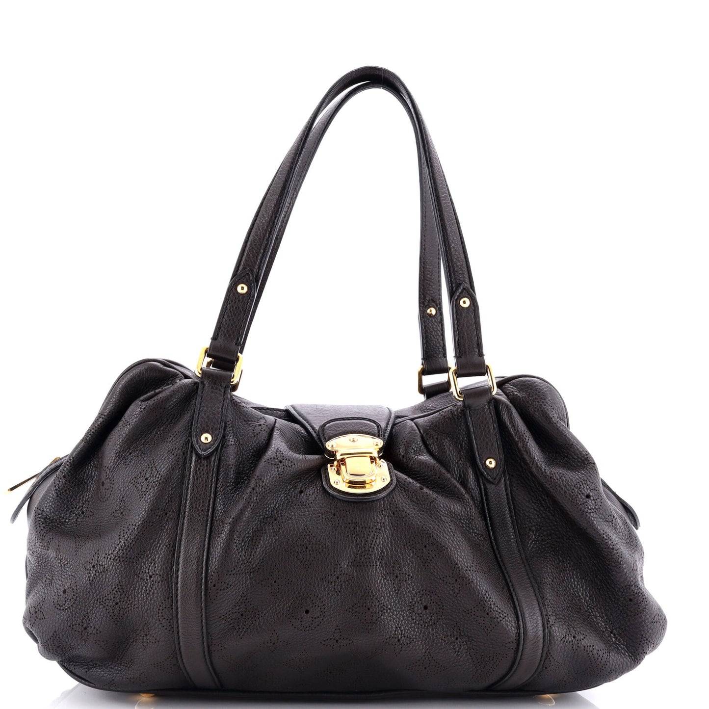 Louis Vuitton Lunar Handbag Mahina Gm Leather Shoulder Bag