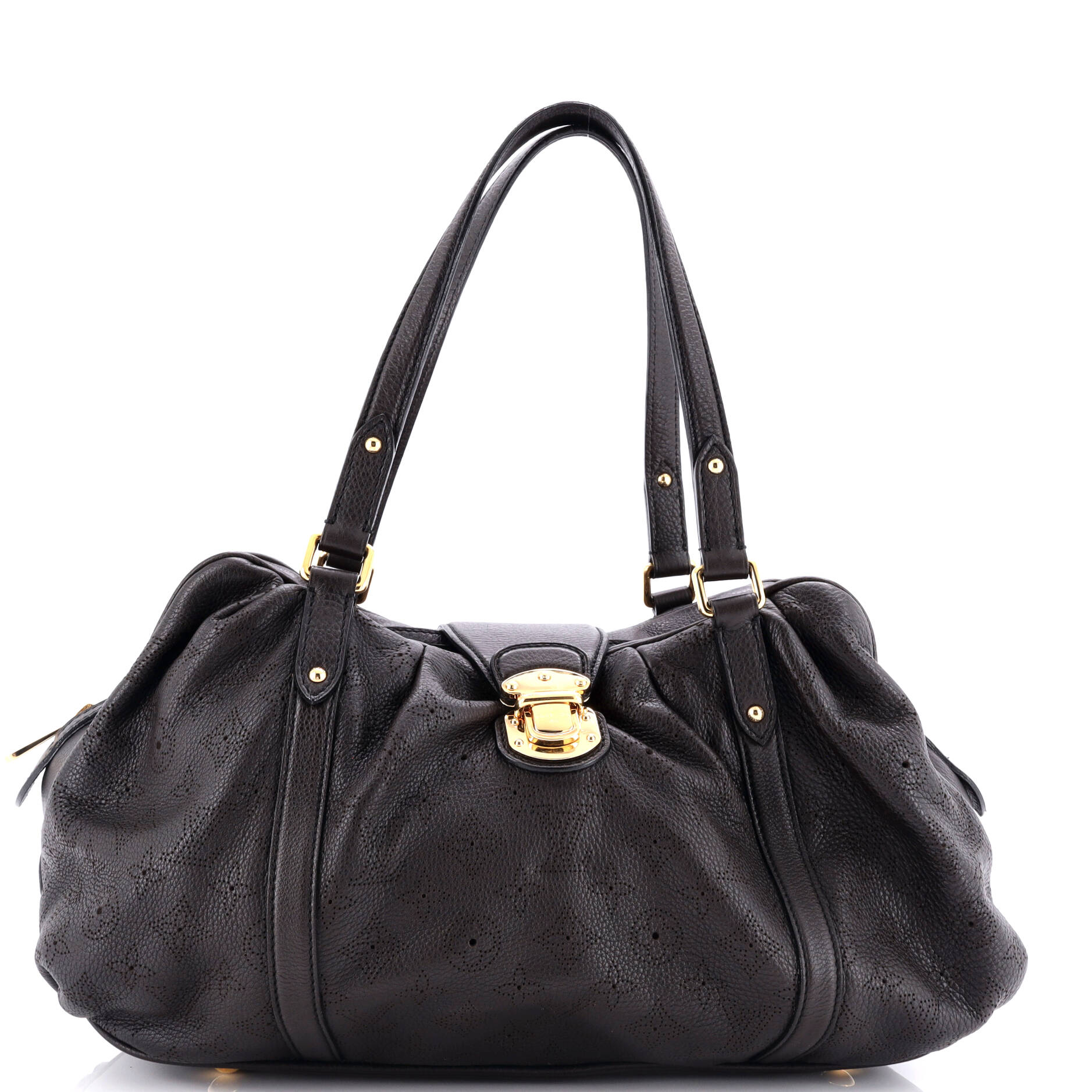 Louis Vuitton Lunar Handbag Mahina Gm Leather Shoulder Bag