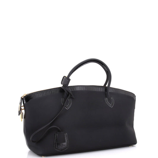 Louis Vuitton Obsession Lockit Handbag Rubberized Calfskin East West Tote Bag