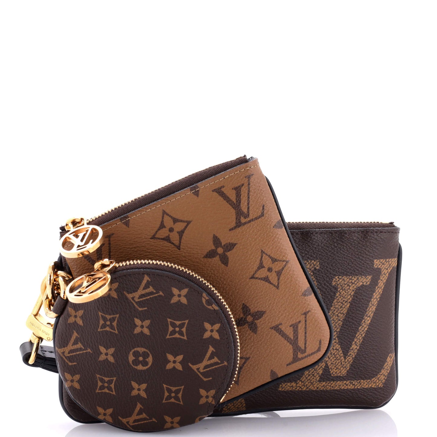 Louis Vuitton Trio Pouch Set Reverse Giant Clutch Bag Monogram