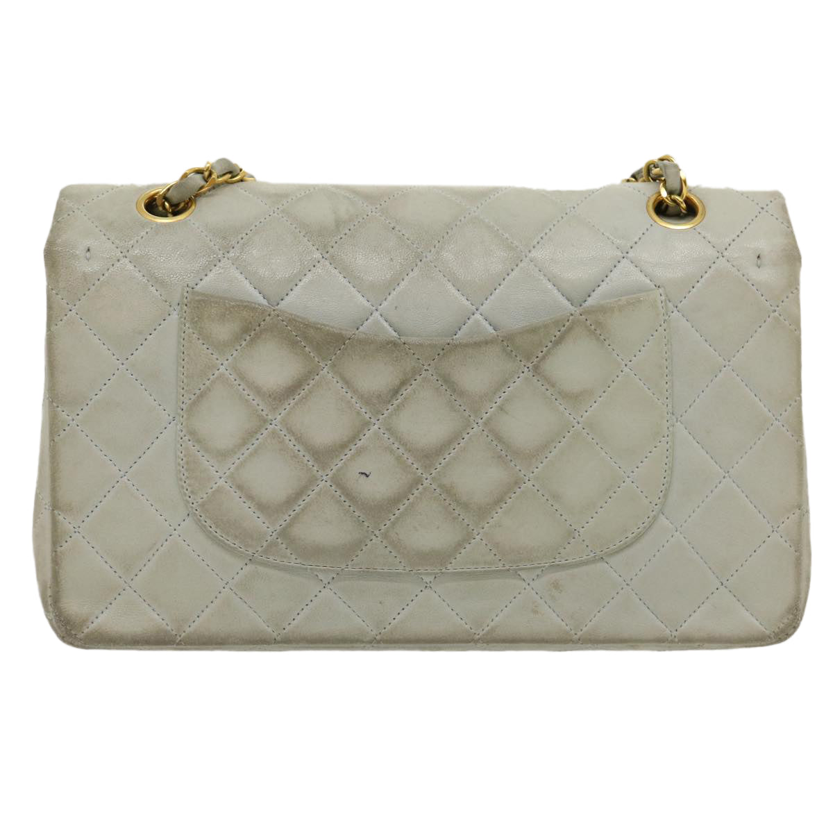 Chanel Classic Matelasse  Double Chain New Shoulder Bag Lamb Skin Auth A