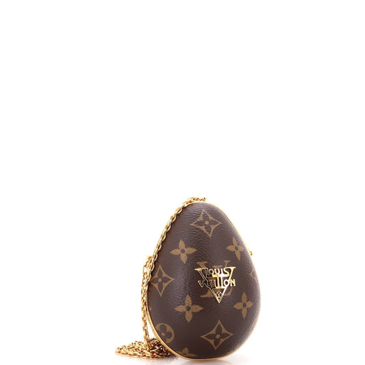 Louis Vuitton Egg Case And Shoulder Bag Leather Canvas