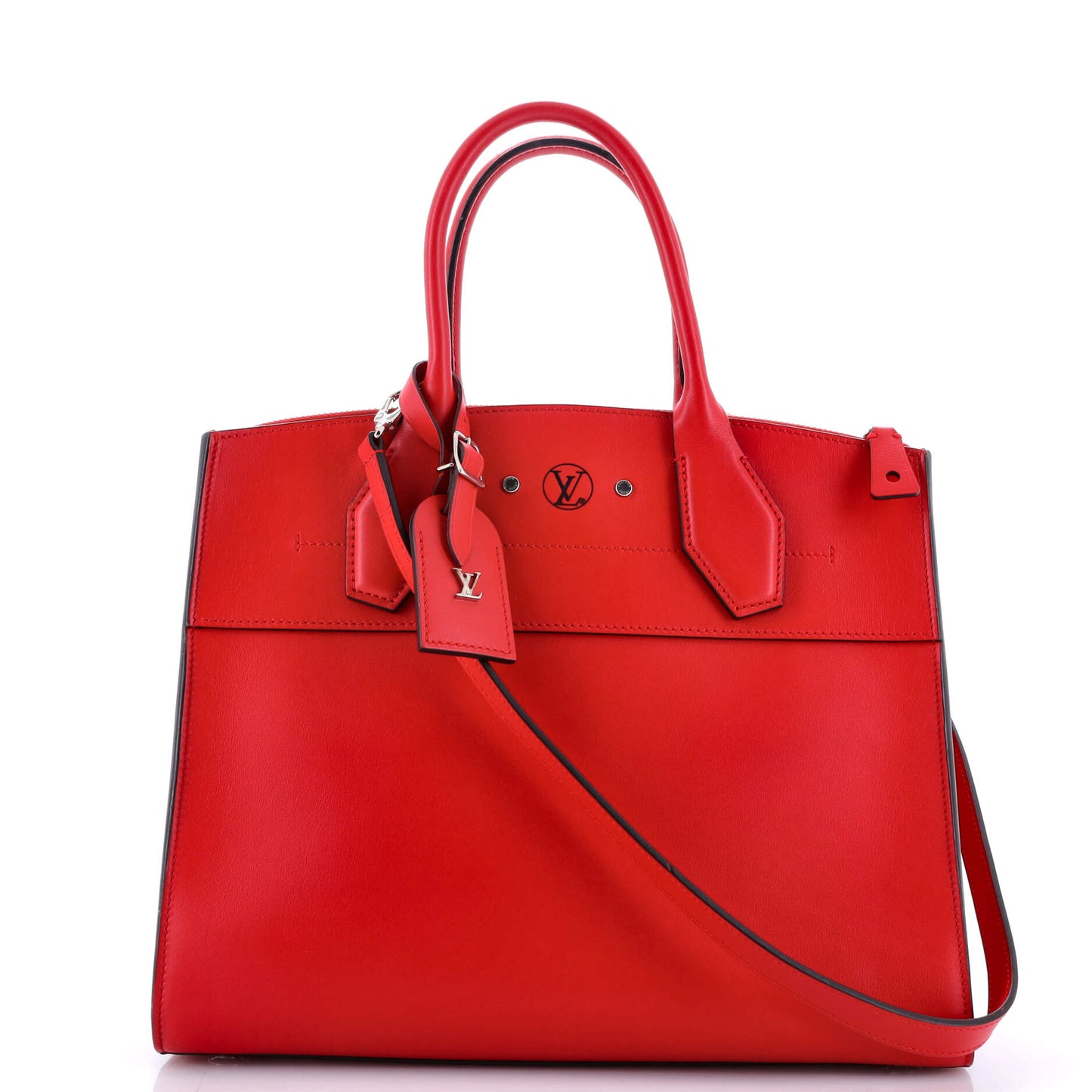 Louis Vuitton City Steamer Handbag Mm Leather Tote Bag