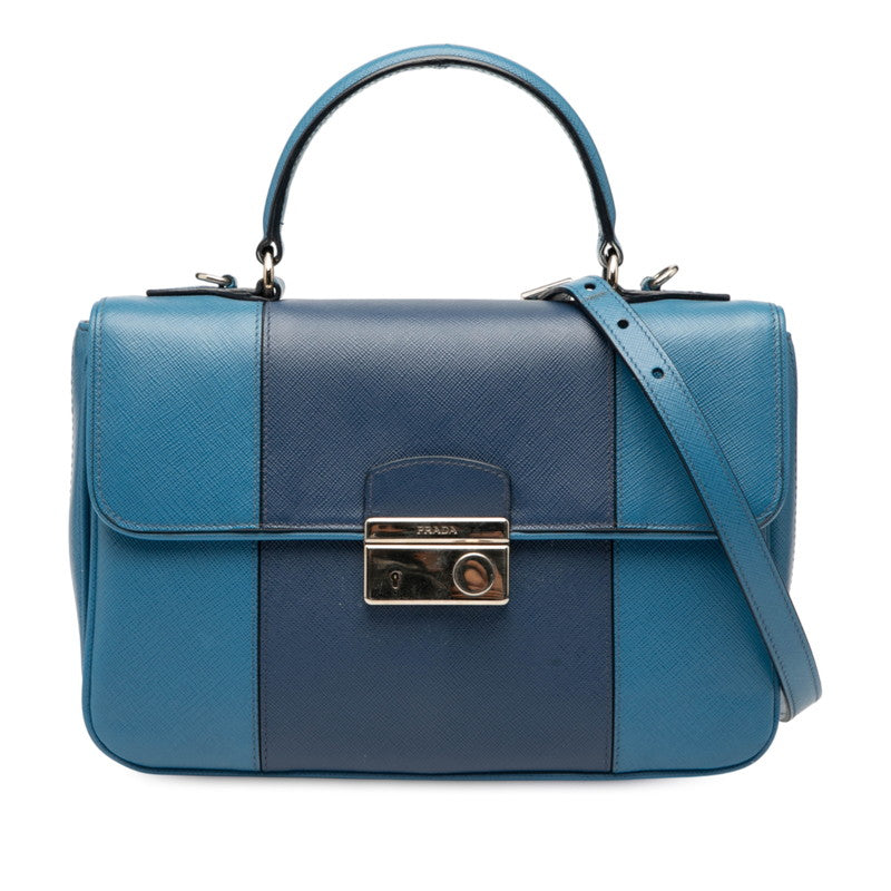 Prada 2Way Handbag Leather Saffiano Travel Bag Leather 2Way Handbag