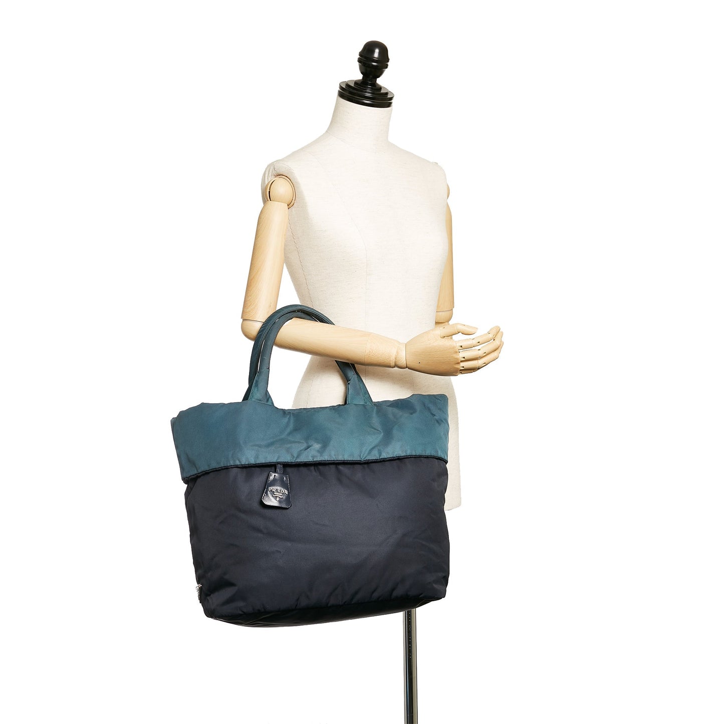 Prada Tessuto Reversible Tote Bag Blue Tote Bag 1