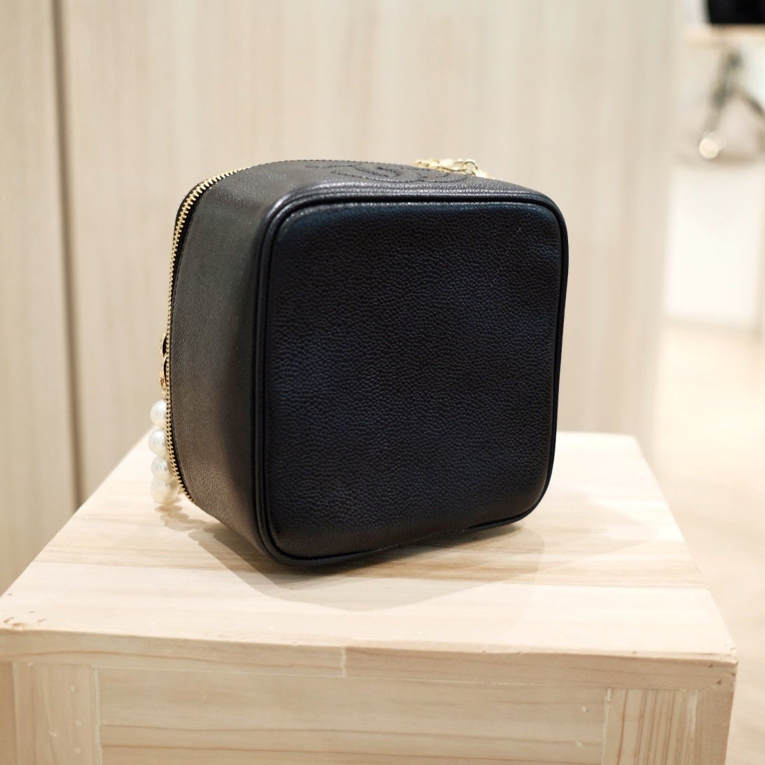 Chanel   coco cowhide mini wash bag