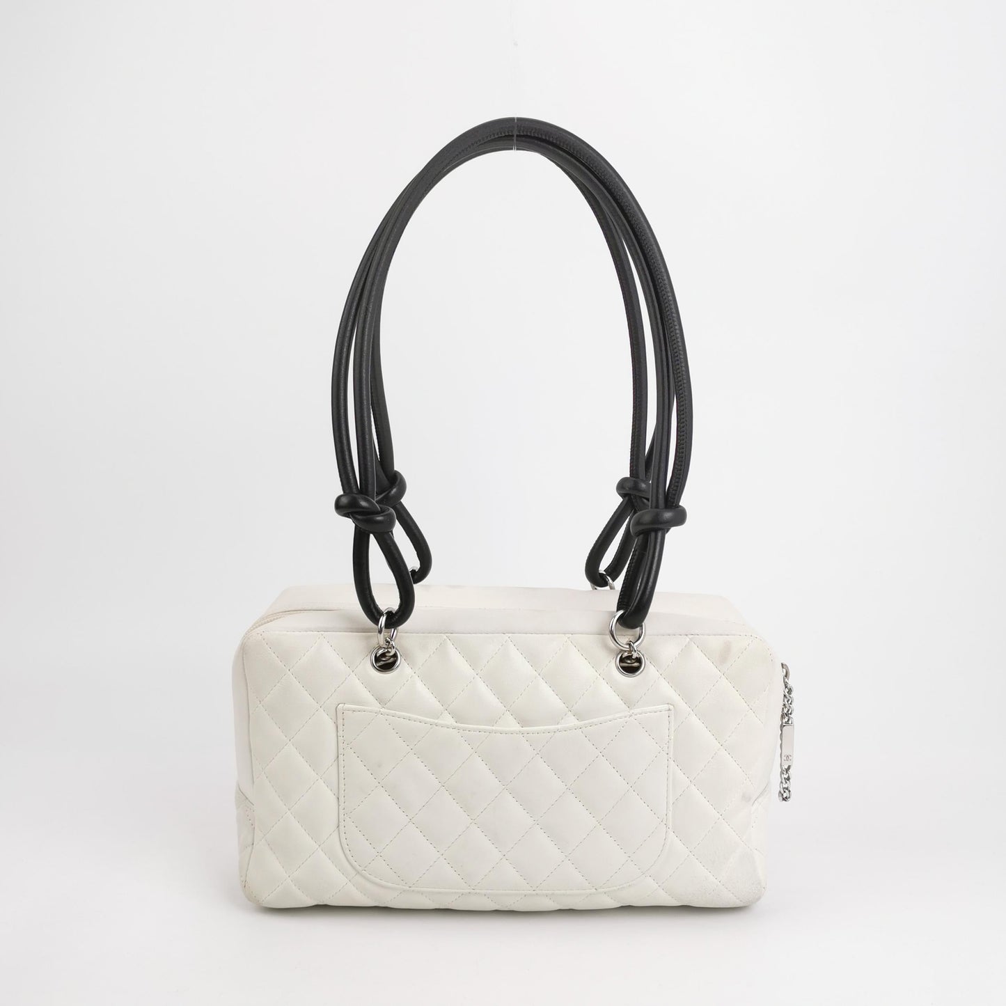 Chanel Cambon Calfskin Double Black White Leather Shoulder Bag
