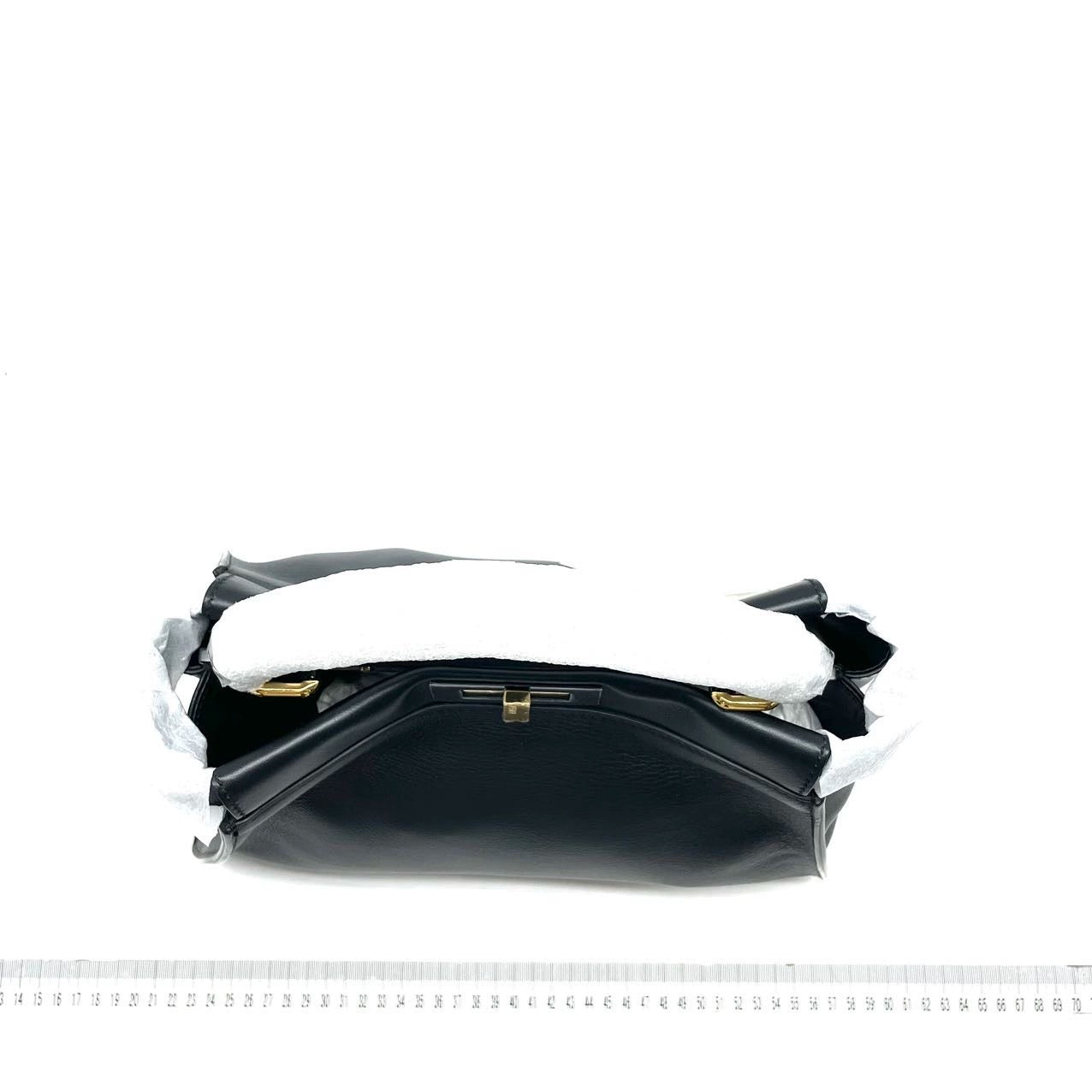 Fendi Peekaboo Never Worn Handbag Leather Black Medium Travel Bag