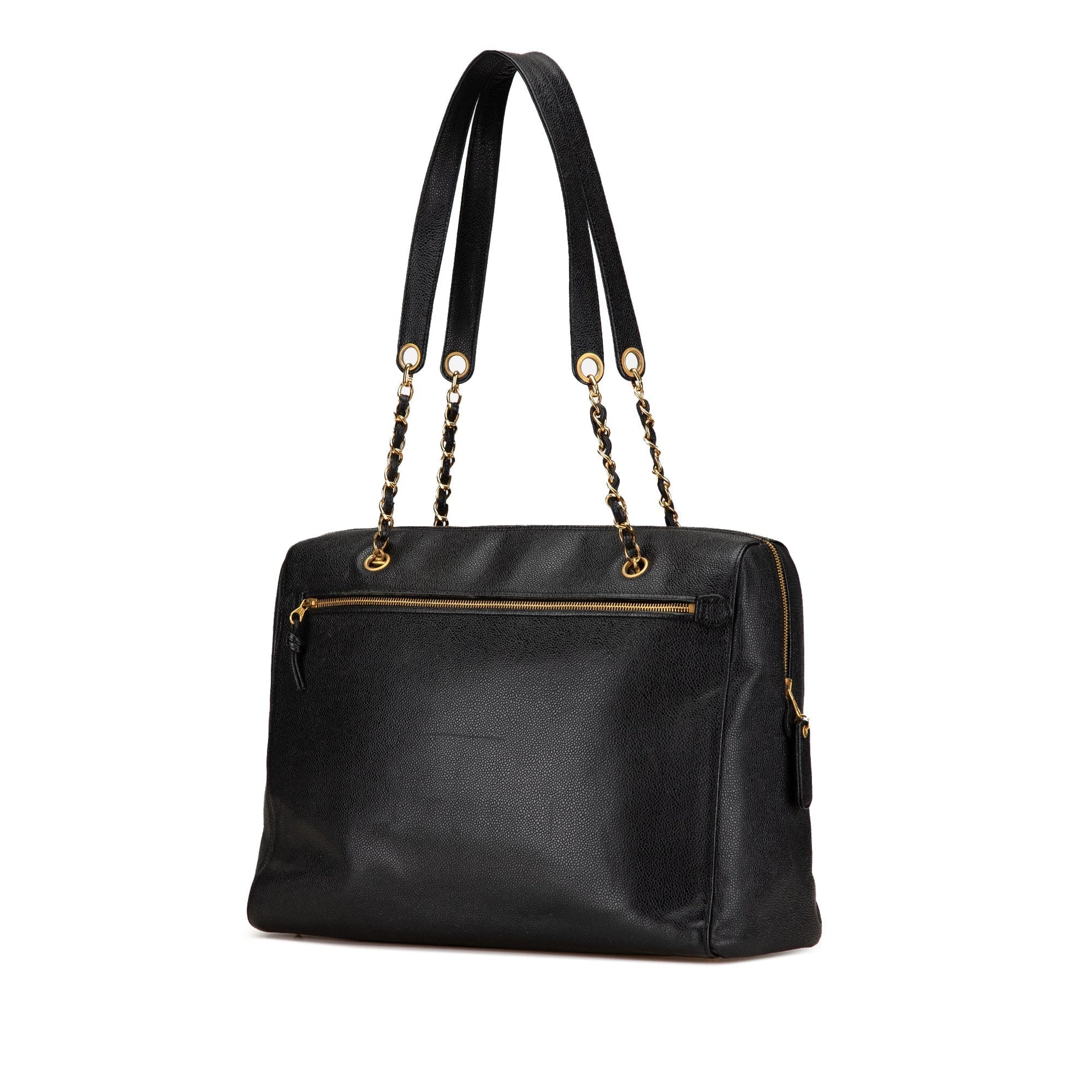 Black Chanel Caviar CC Shoulder Bag