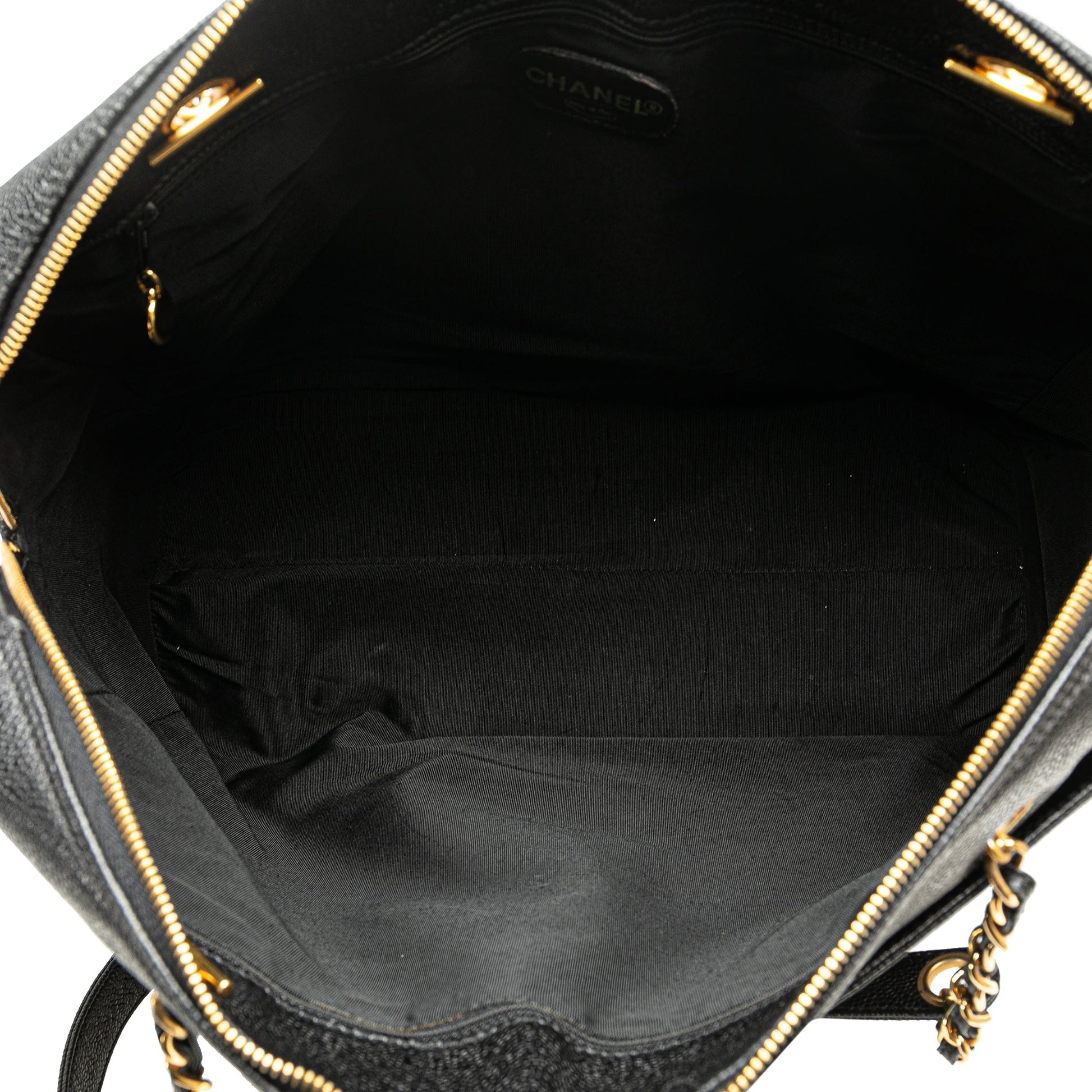Black Chanel Caviar CC Shoulder Bag