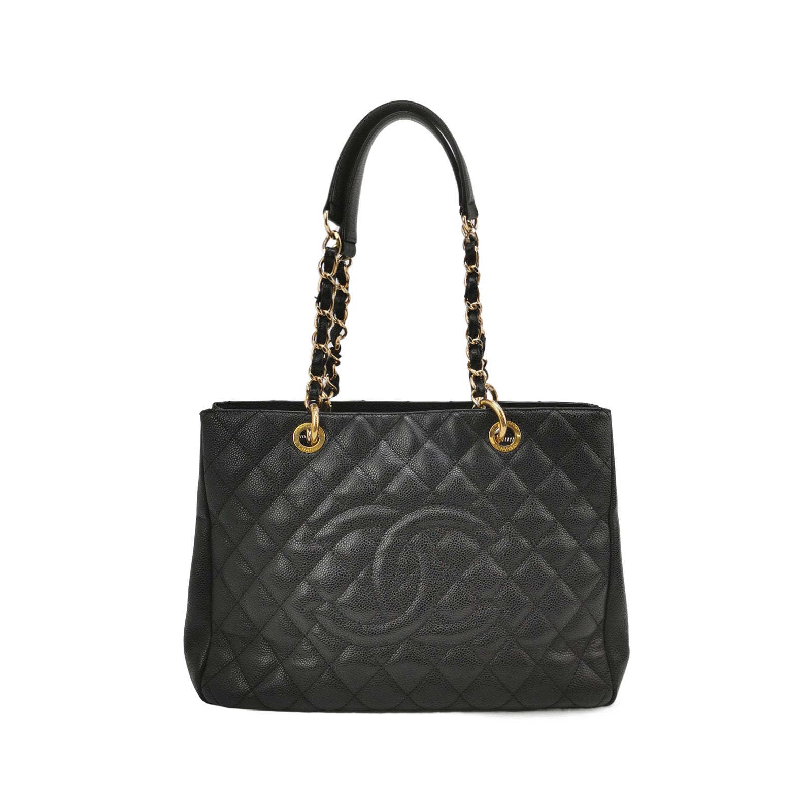 Chanel GST Grand Shopping Caviar Black PM Leather Tote Bag