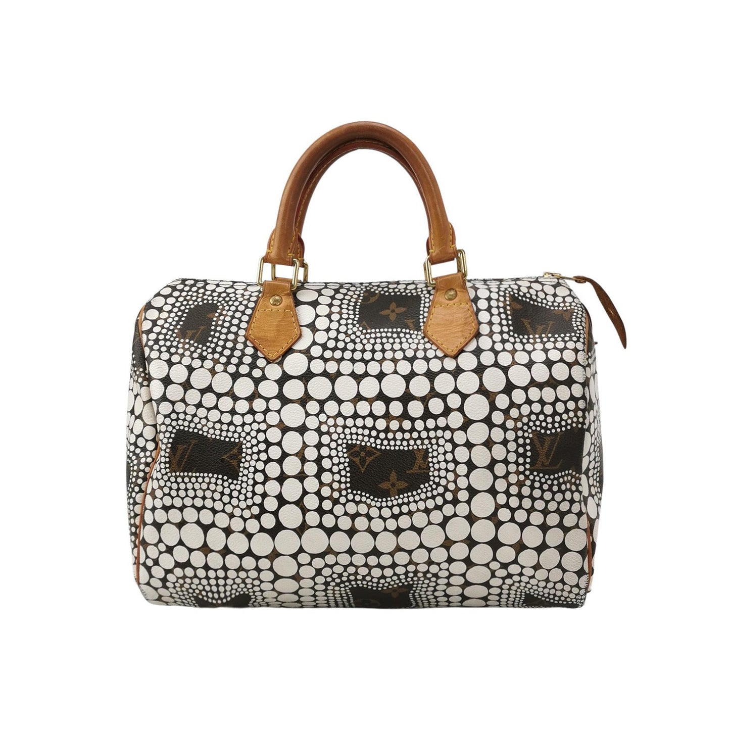 Louis Vuitton Kusama Town Speedy 30 White Top Handle Handbag