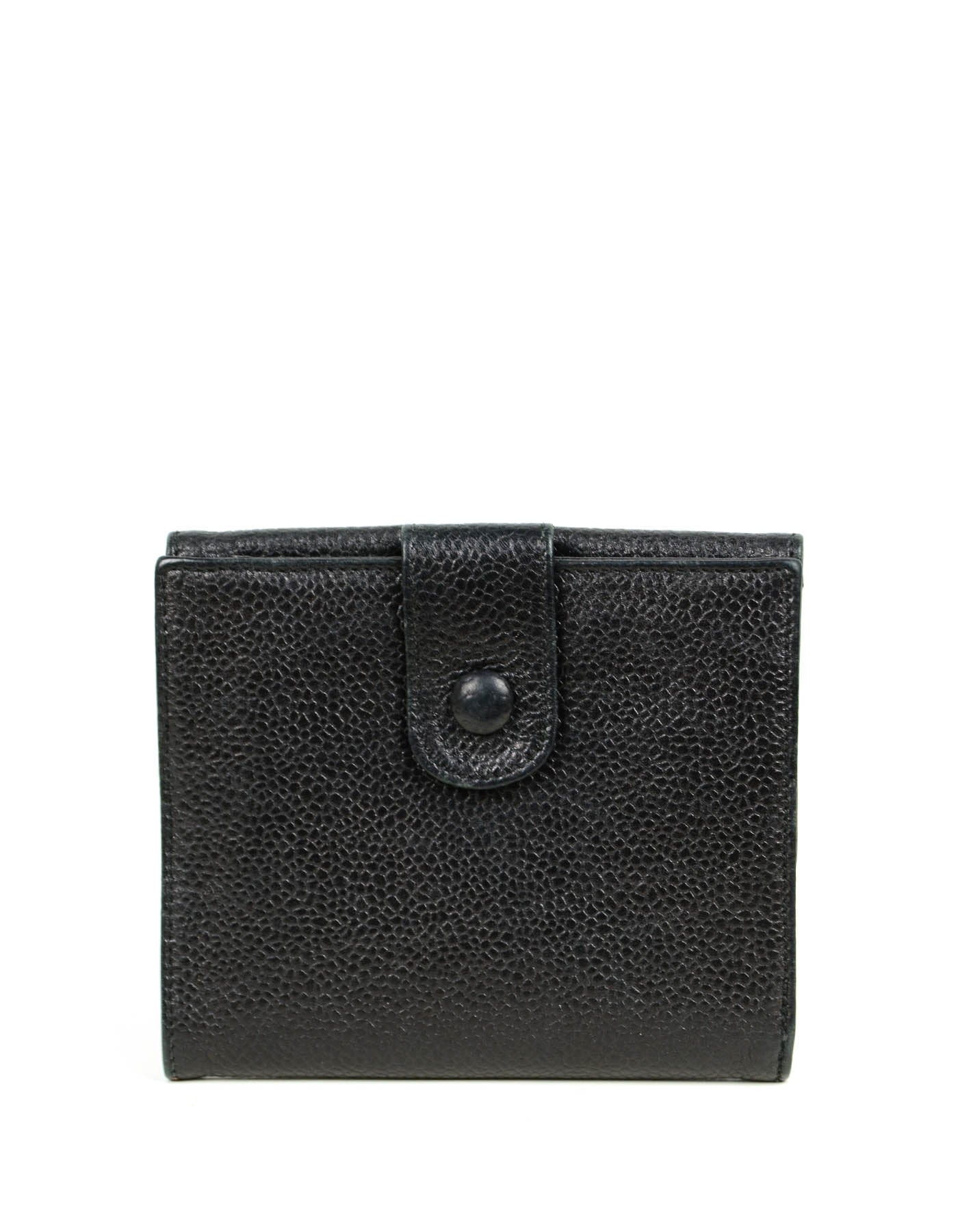 Chanel Black Caviar Leather Timeless CC Compact Wallet