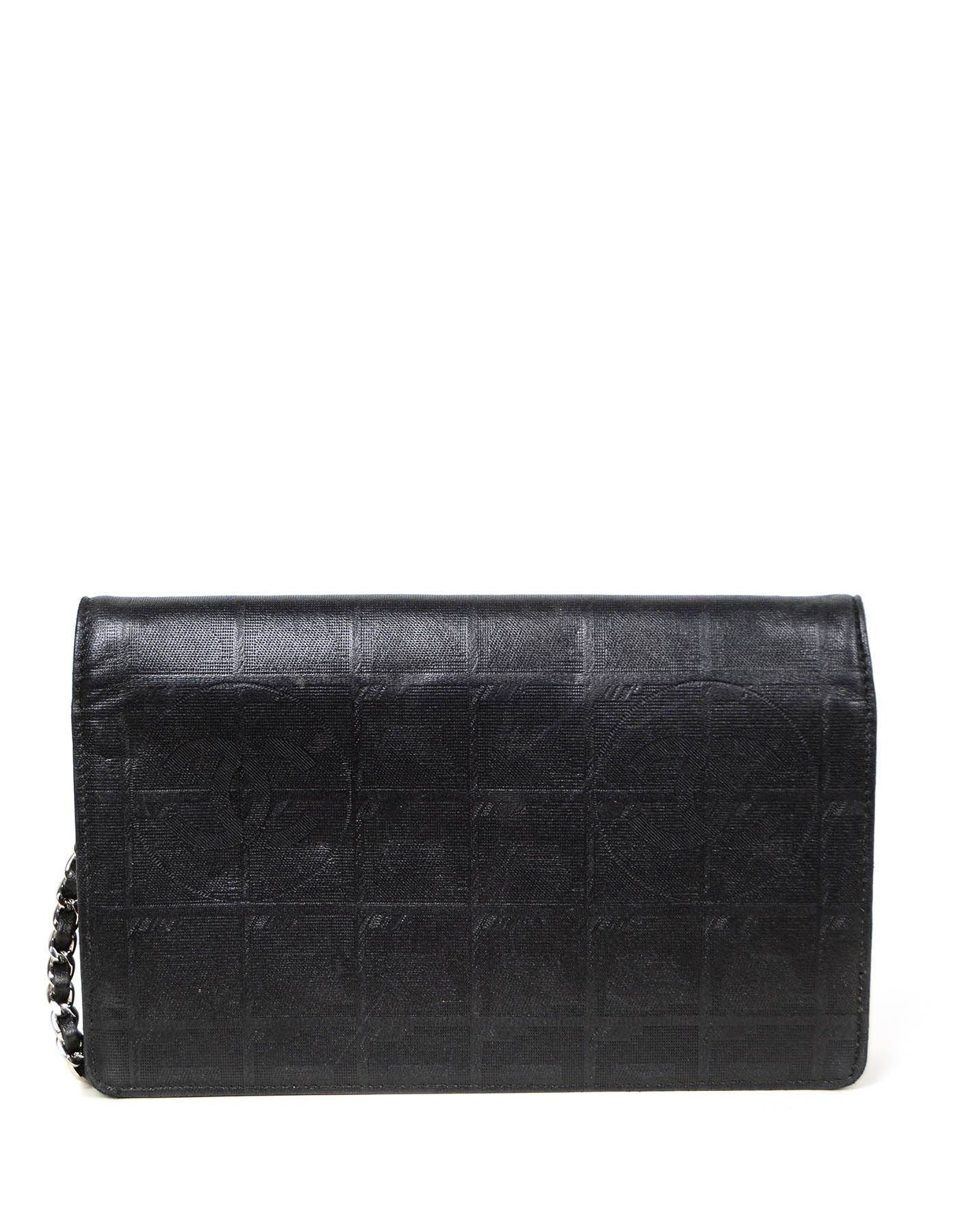 Chanel Black Nylon Travel Ligne Wallet on Chain WOC Crossbody Bag