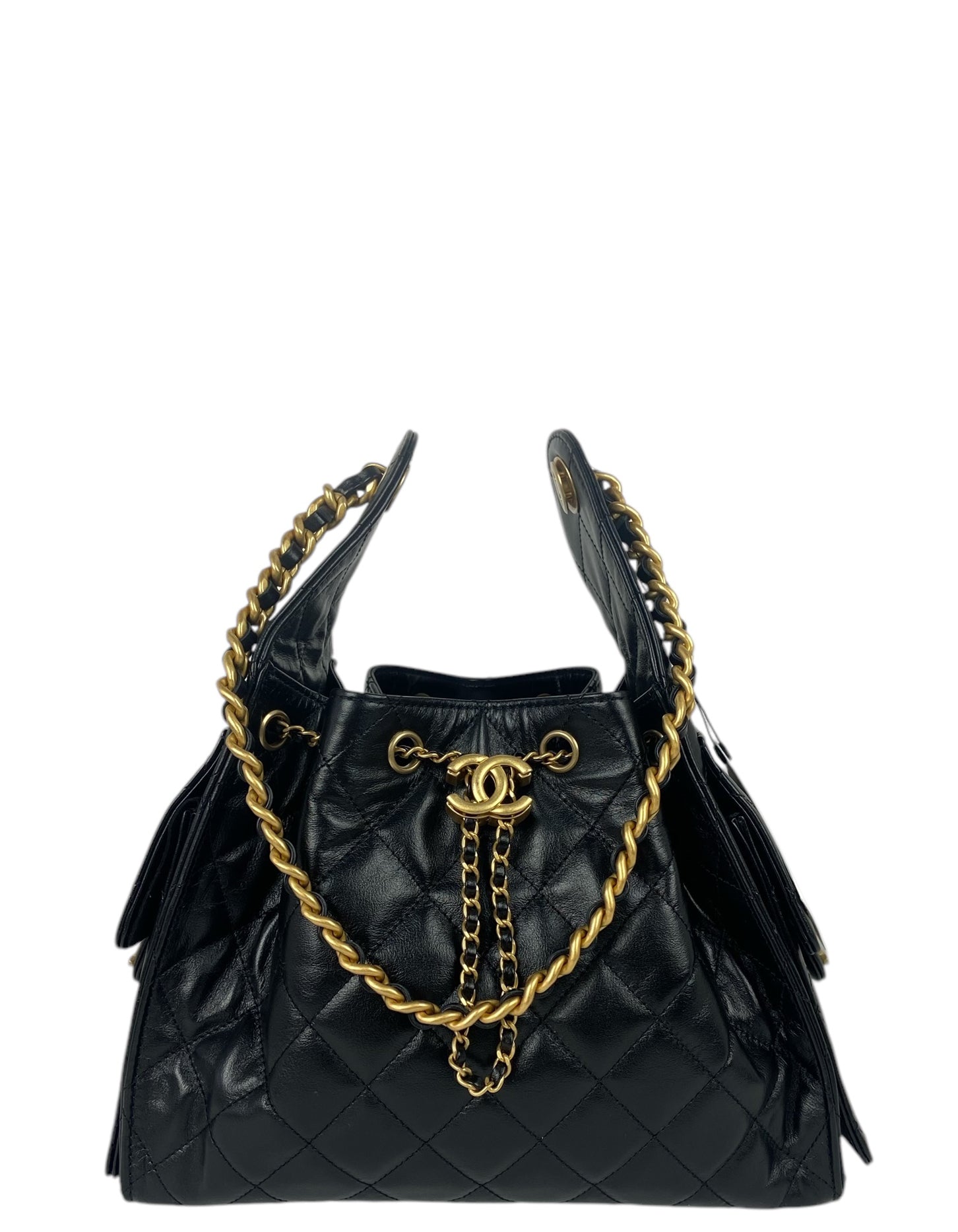 Chanel Black Leather Small 25 Hobo