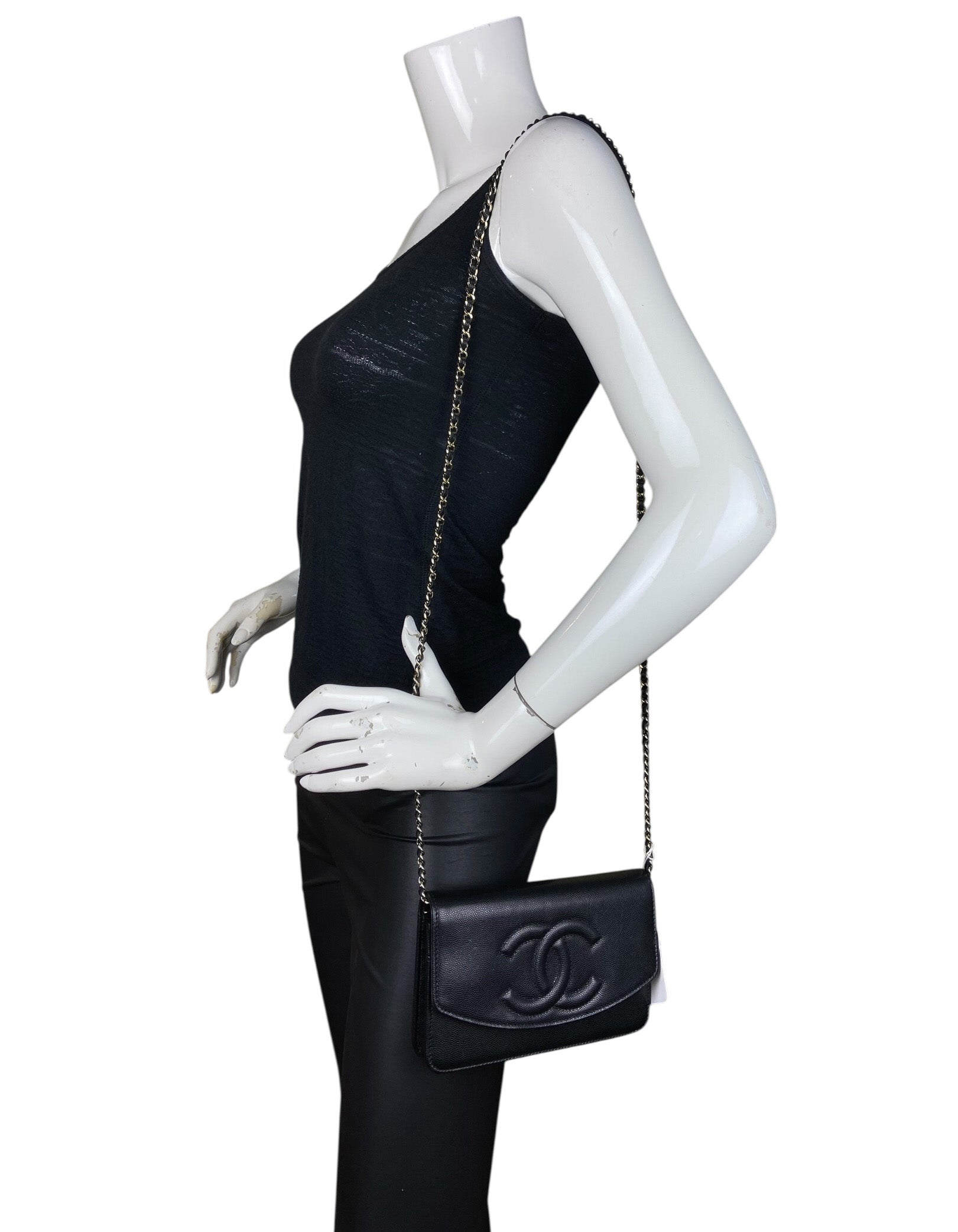 Chanel Black Timeless Cc Woc Bag