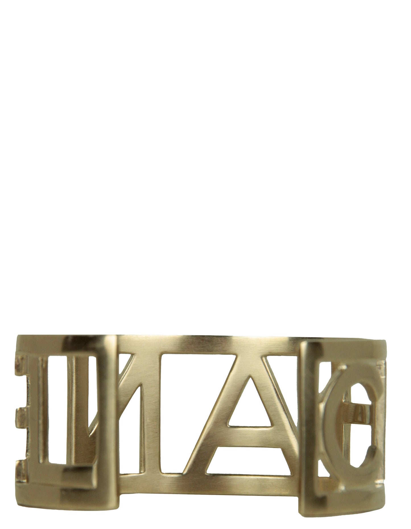 Chanel Pale Goldtone Cutout Cuff Bracelet