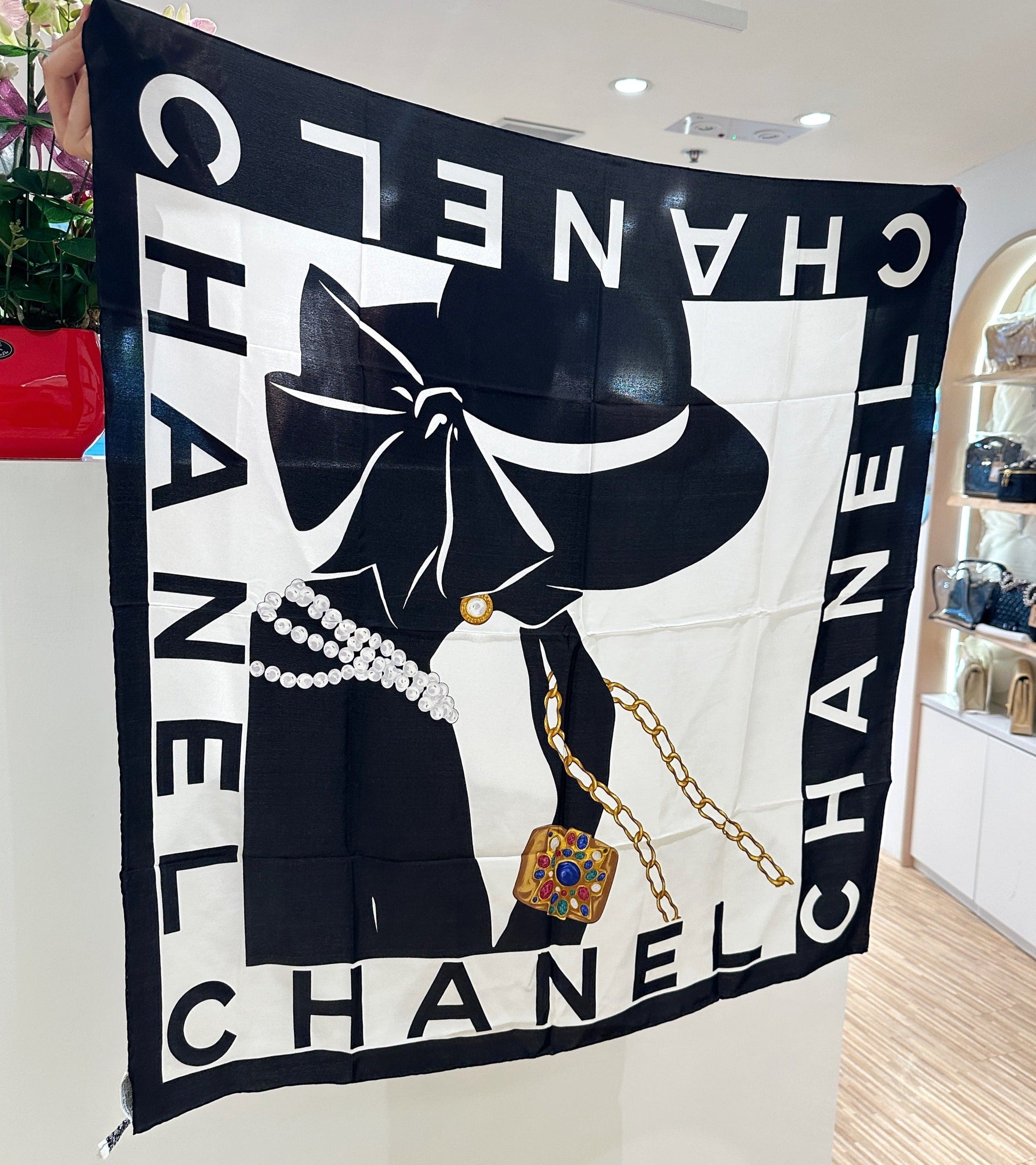 Chanel   silk scarf