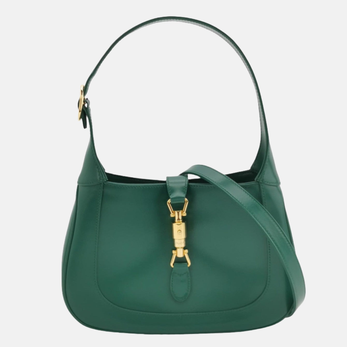 Gucci Jackie Adjustable Strap Leather Green Small Travel Bag Strap 6