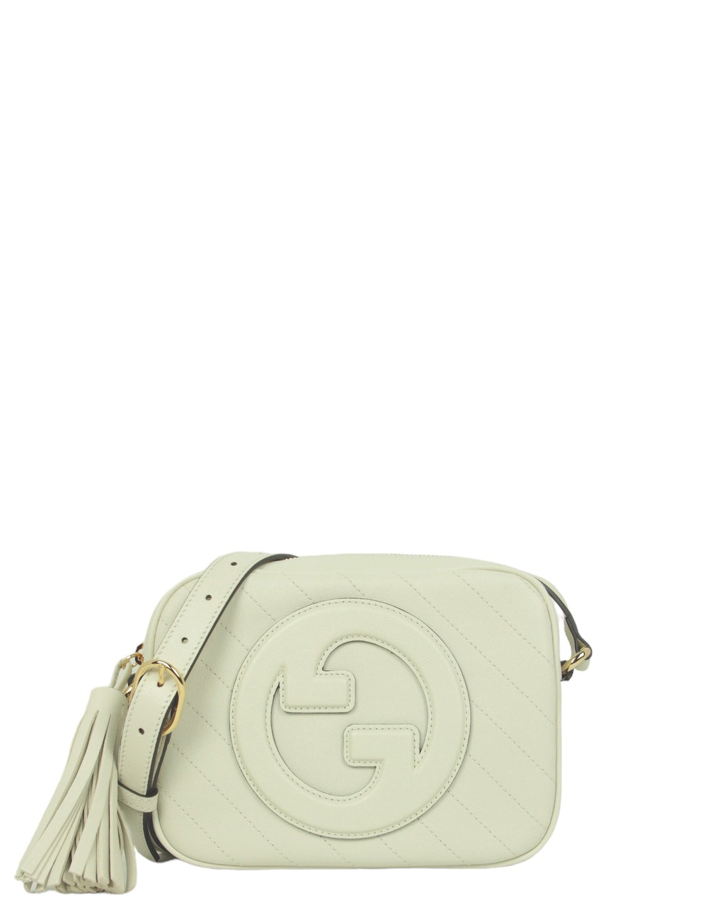 Gucci White Leather Small Blondie Crossbody Bag