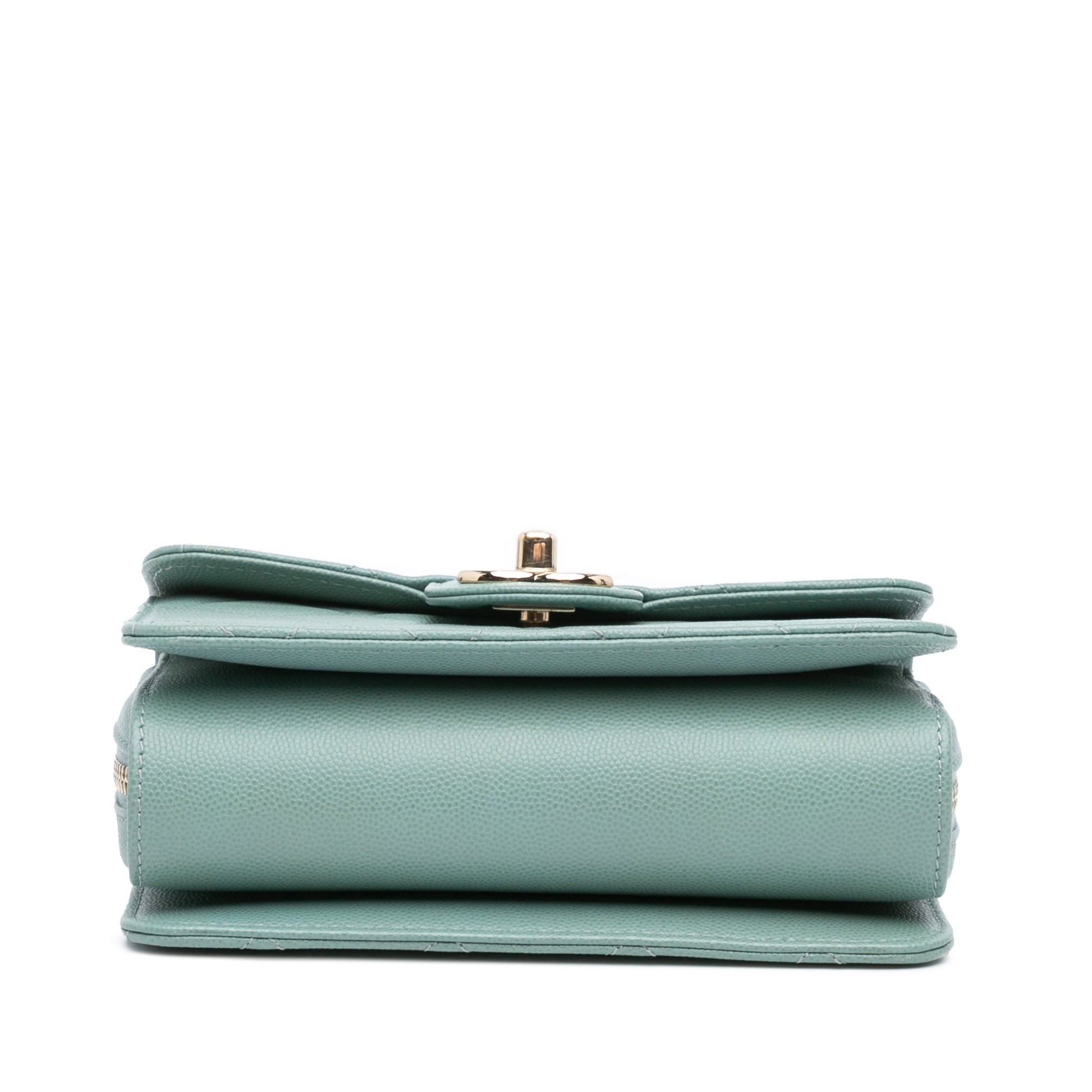 Blue Chanel Mini Caviar Like a Wallet Flap