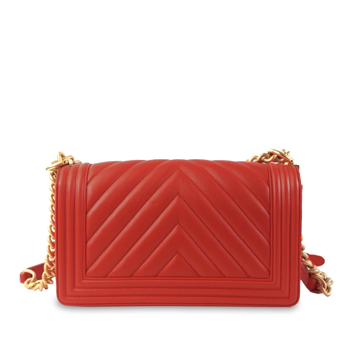 CHANEL Medium Calfskin Chevron Boy Flap Crossbody Bag