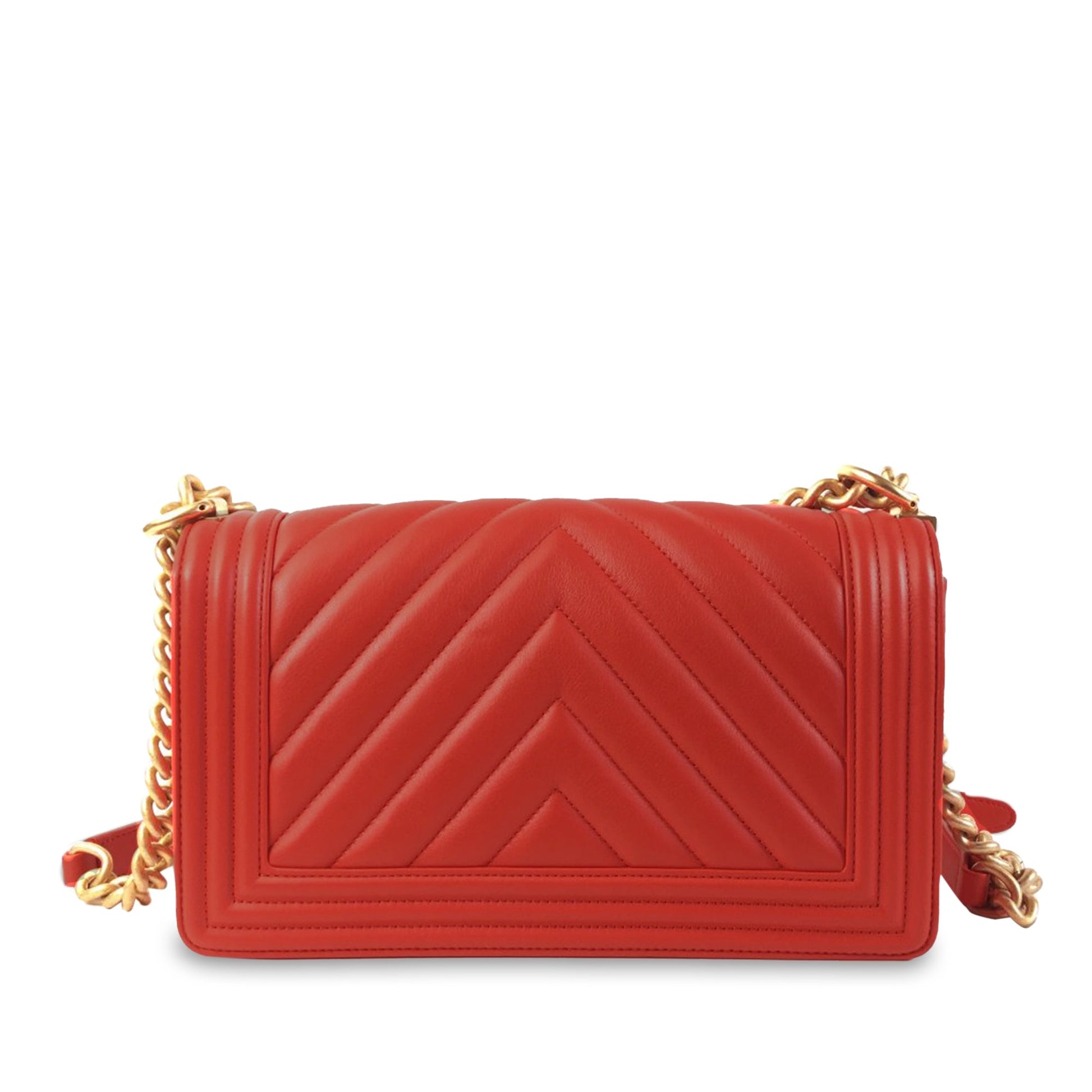 CHANEL Medium Calfskin Chevron Boy Flap Crossbody Bag