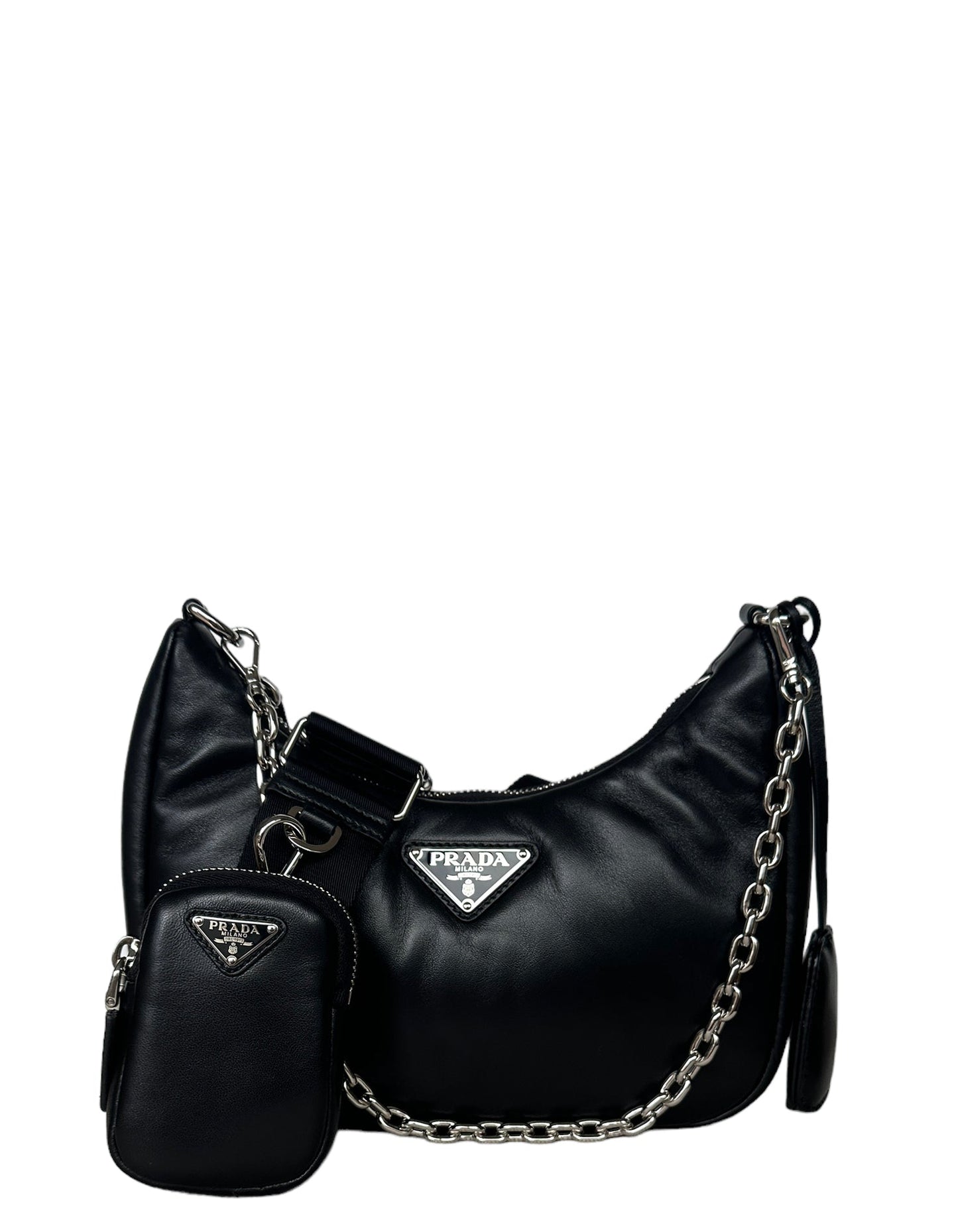 Prada Handbag Padded Nappa- Re-Edition Shoulder Bag 2 Leather Black
