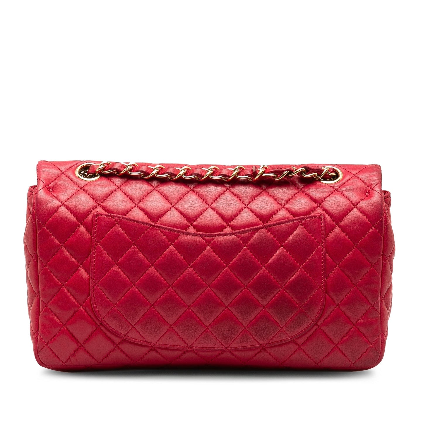 CHANEL Medium Lambskin Valentine Heart Charms Single Flap Shoulder Bag