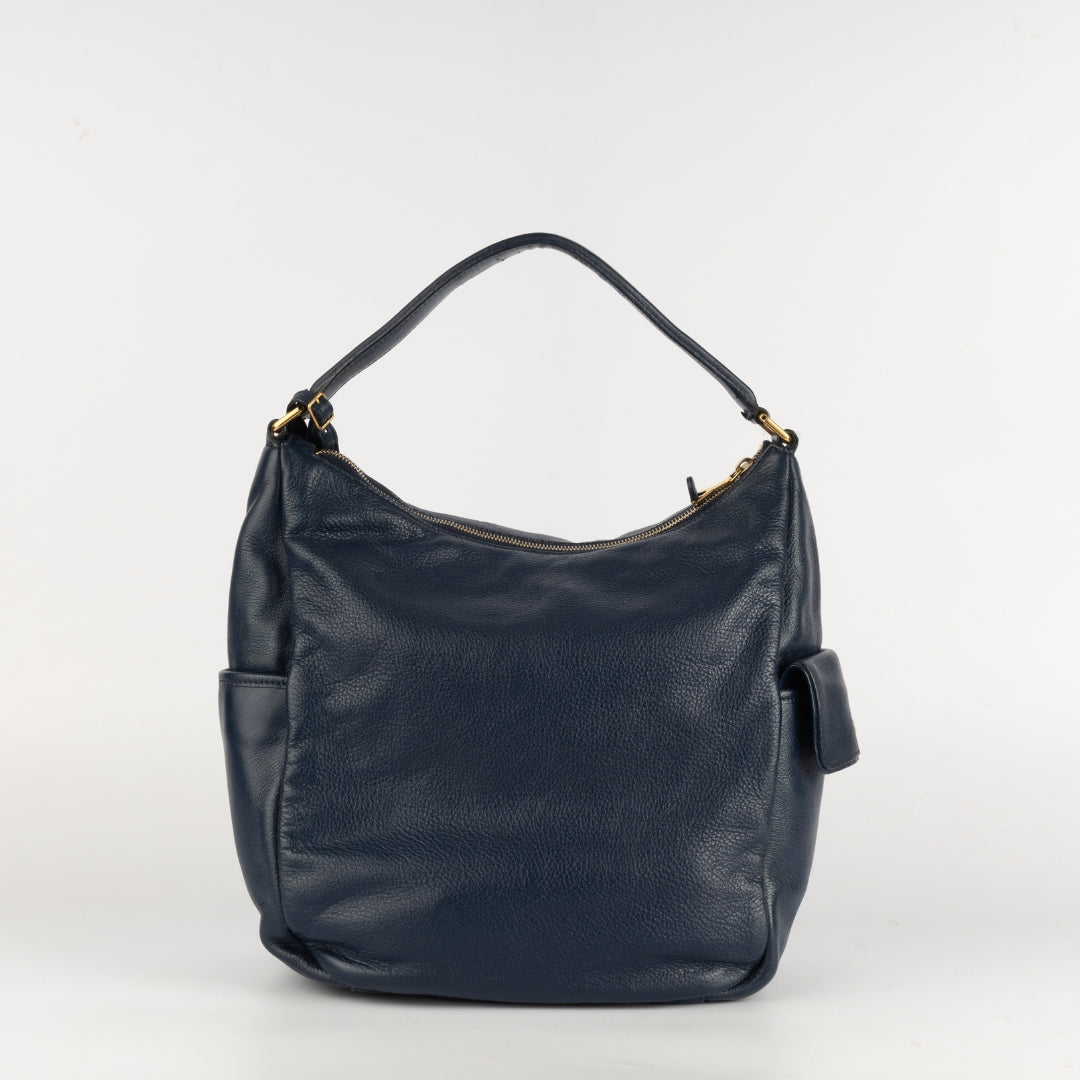 YSL Saint Laurent Shoulder Bag Leather Leather Hobo Bag
