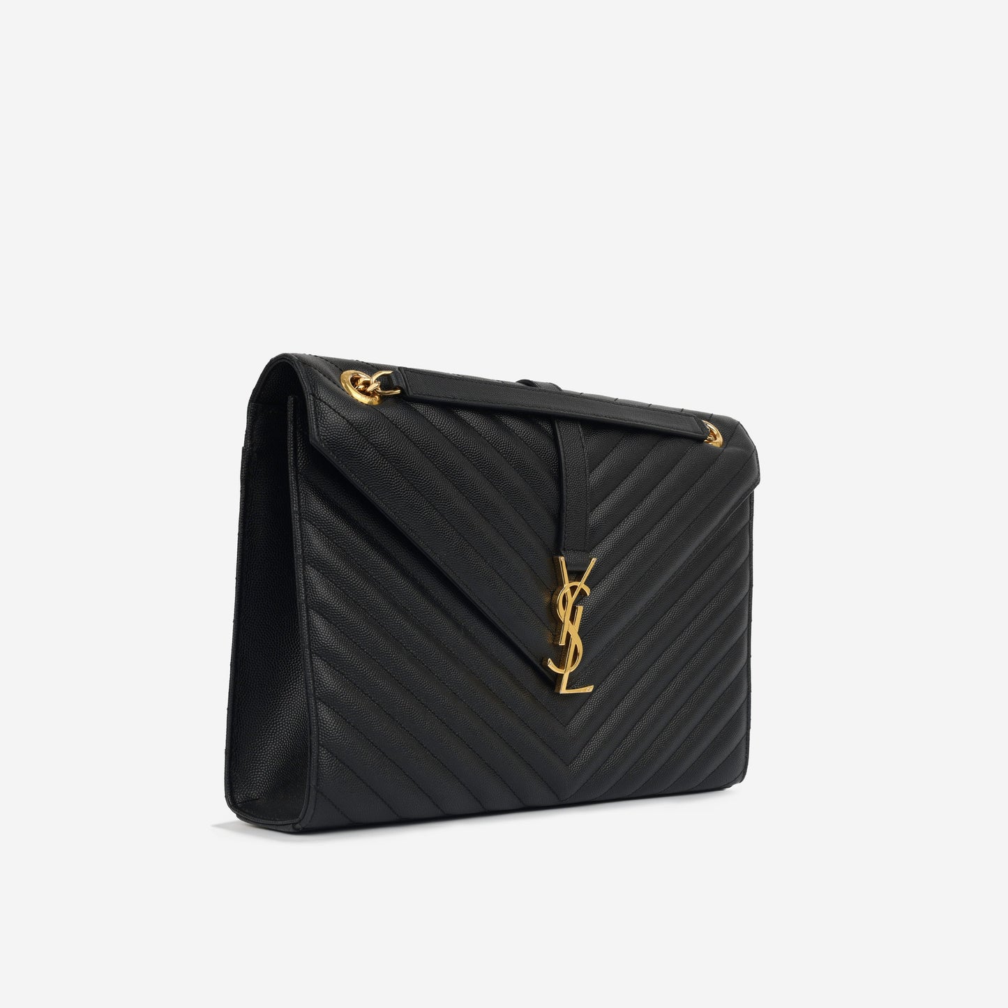 YSL Saint Laurent Envelope Bag Large Crossbody Bag Grained Ghw 2