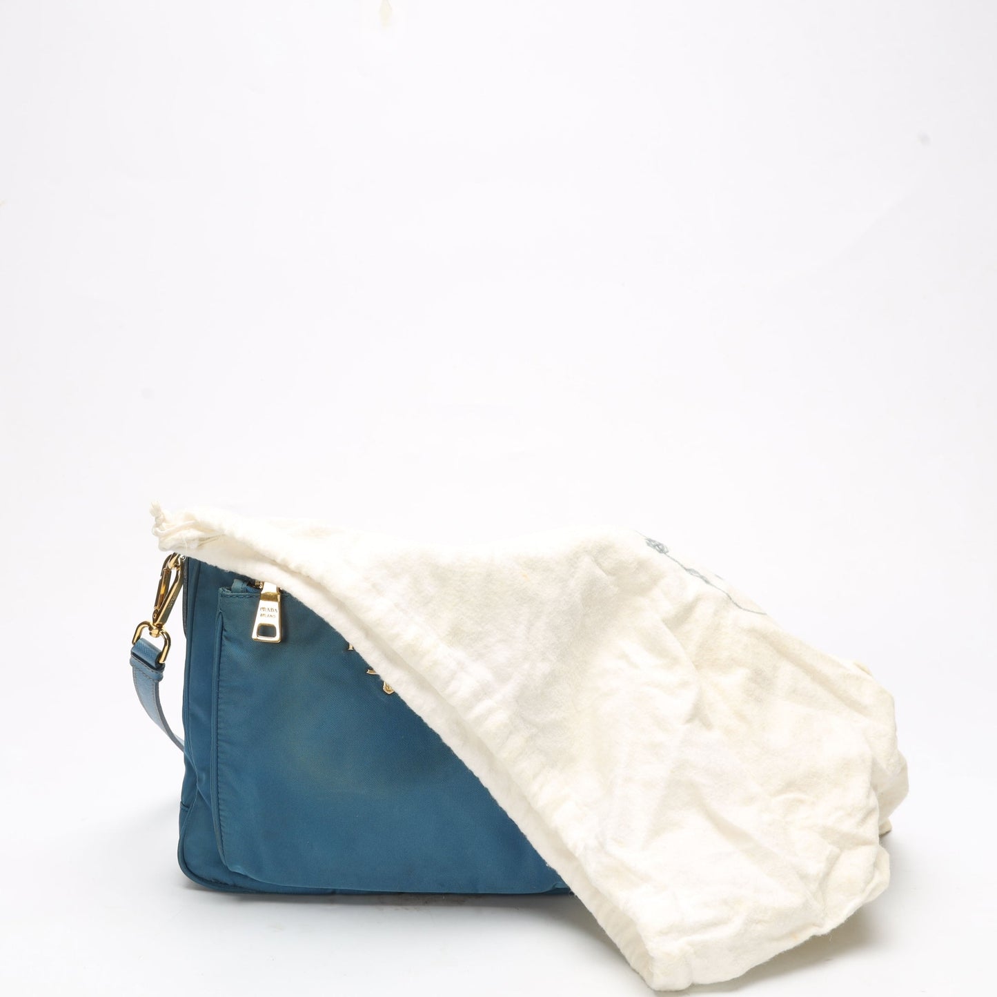 Prada Tessuto Nappa Crossbody Bag Blue